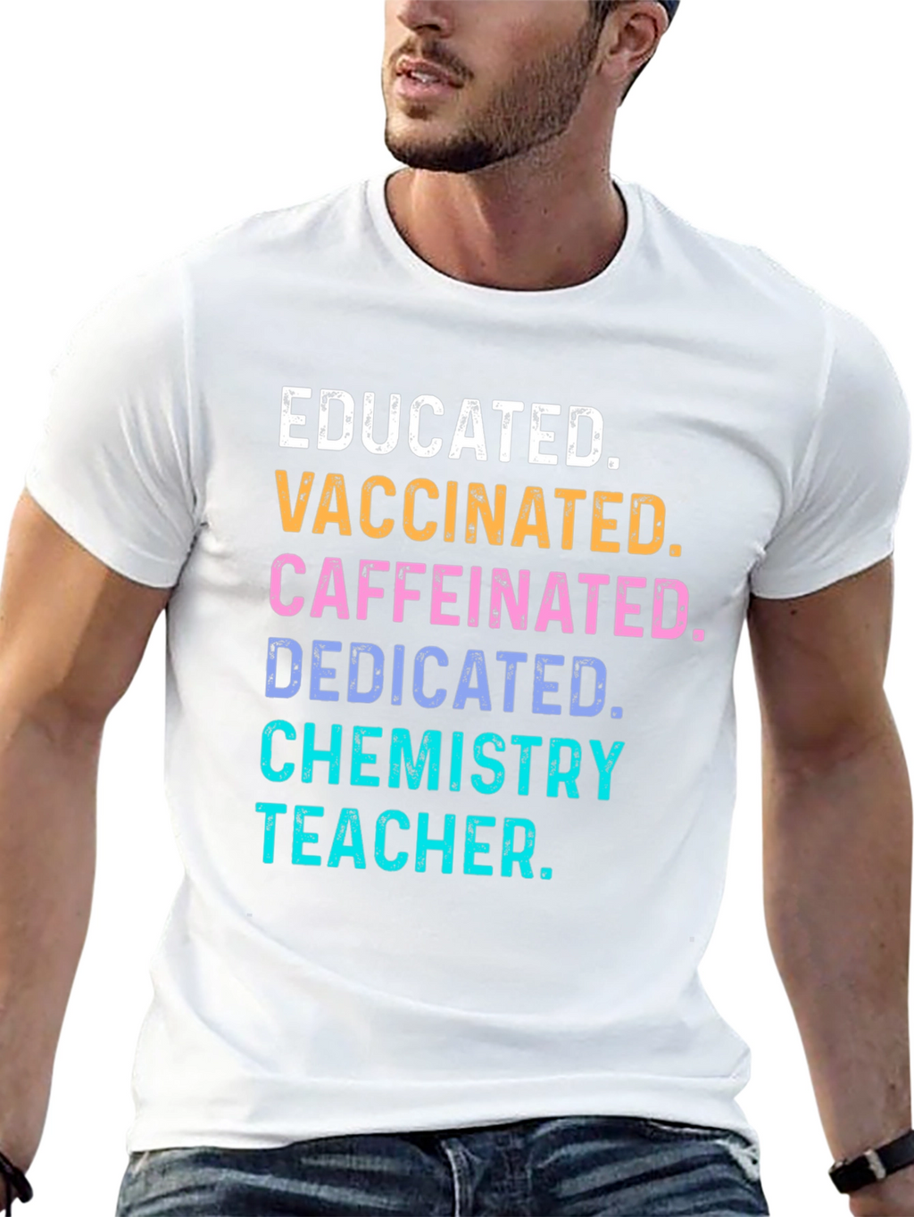 Educated Vaccinated Chemistry Teacher T-Shirt