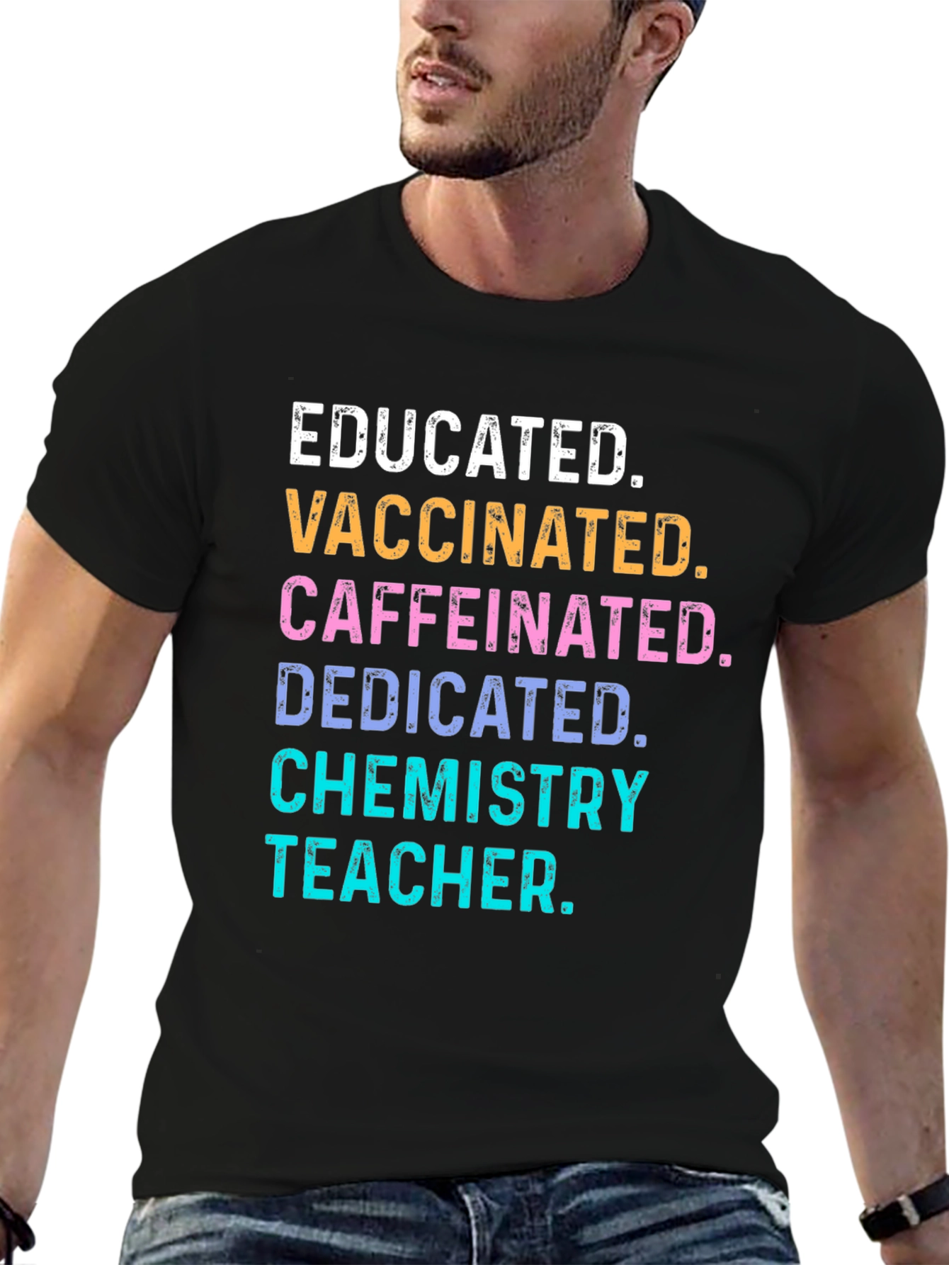 Educated Vaccinated Chemistry Teacher T-Shirt