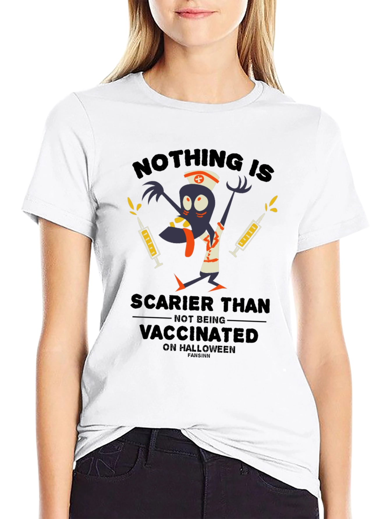 Nothing Scarier Than Not Being Vaccinated Halloween T-Shirt