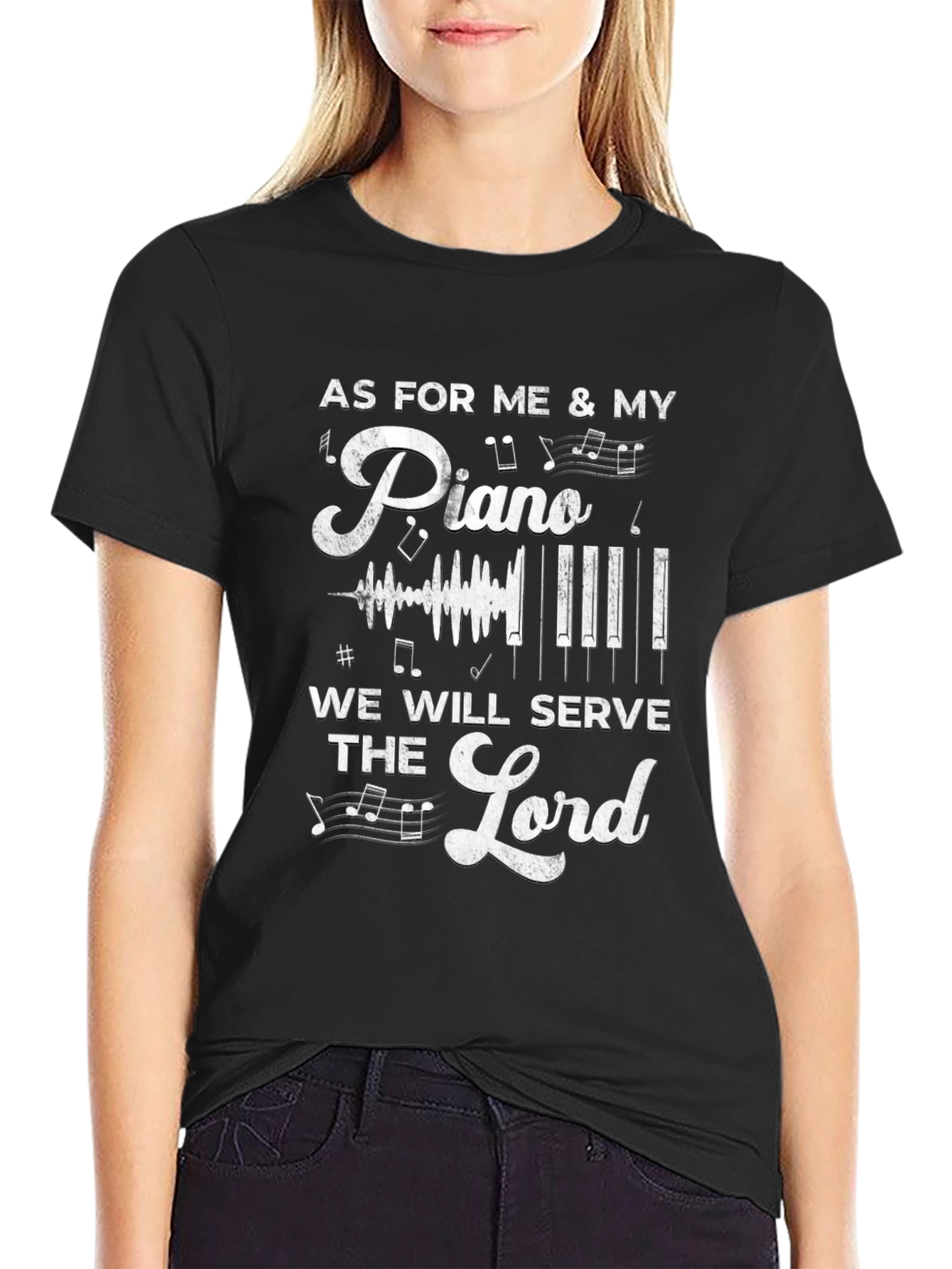 Piano & Lord Graphic Tee - Black Cotton Blend