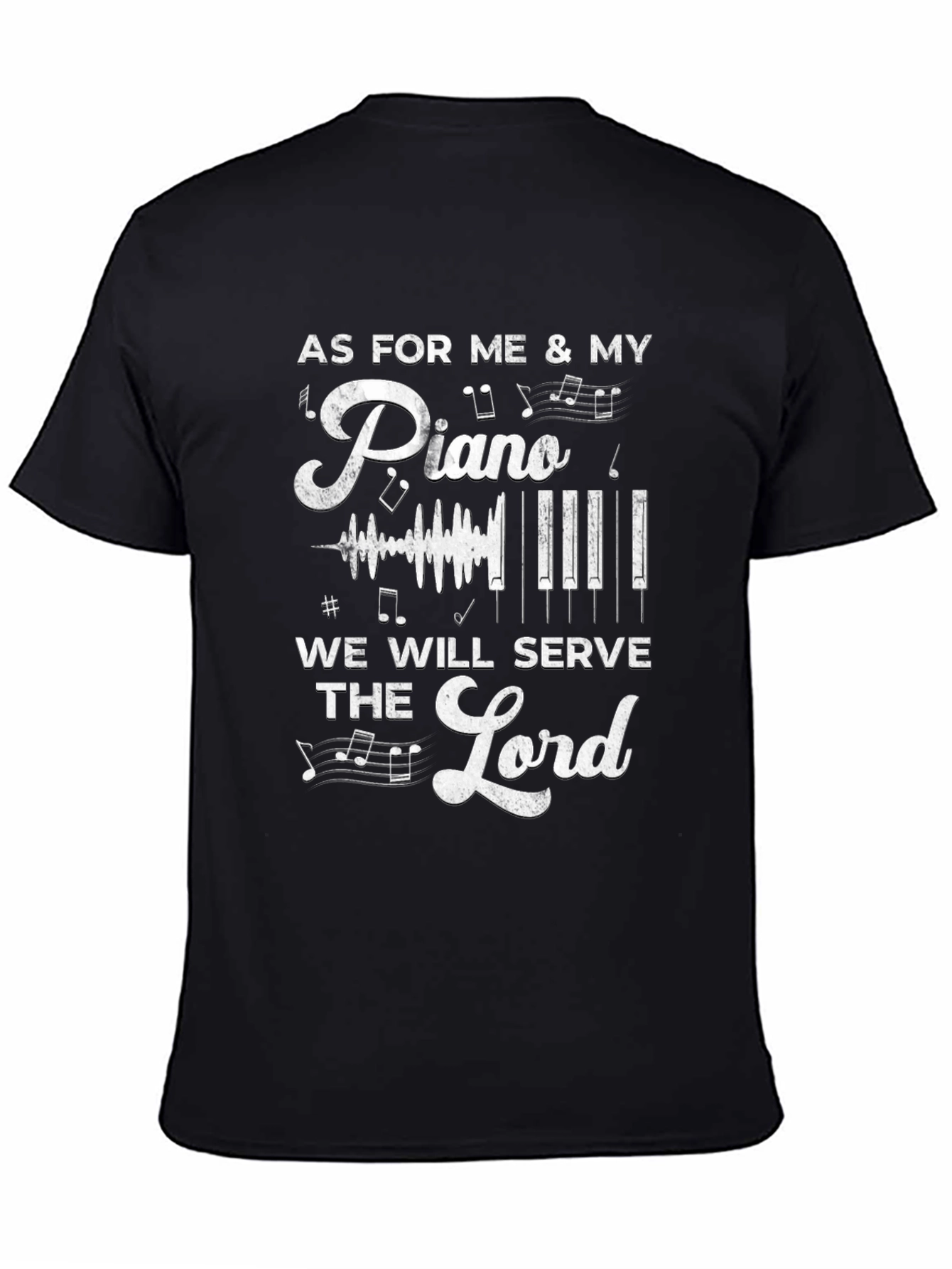Piano & Lord Graphic Tee - Black Cotton Blend