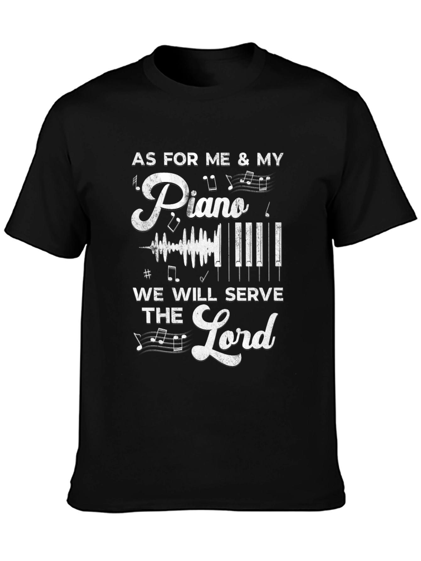 Piano & Lord Graphic Tee - Black Cotton Blend