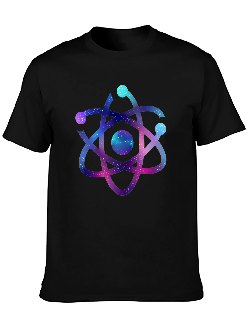 Galaxy Atom Graphic Black T-Shirt