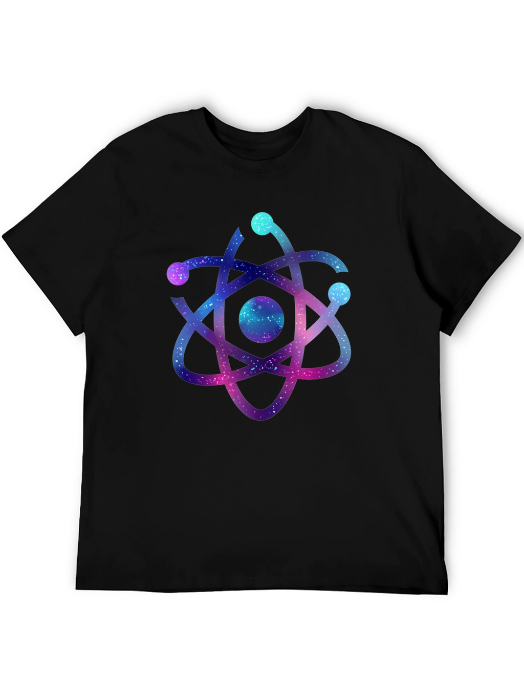 Galaxy Atom Graphic Black T-Shirt