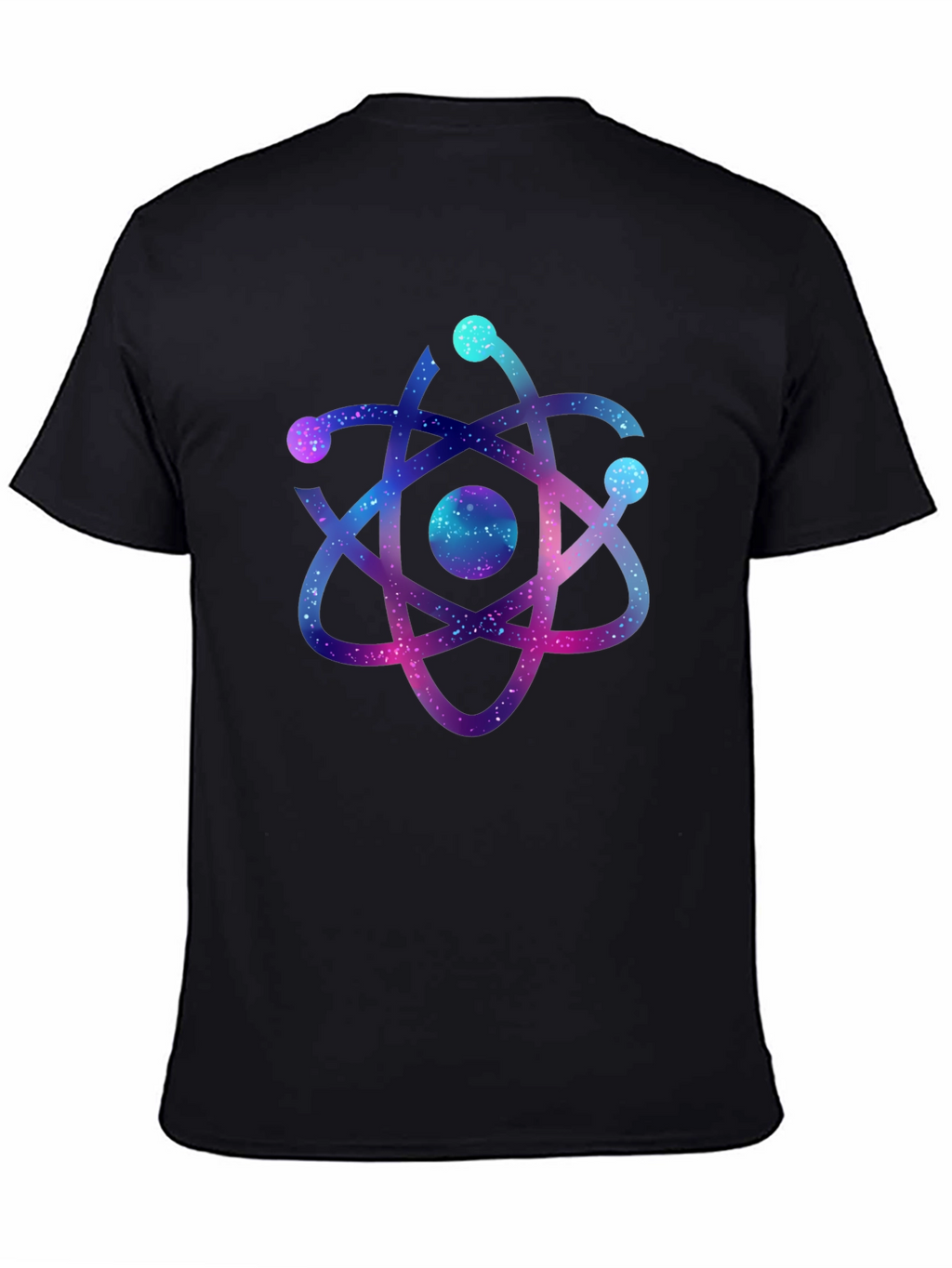 Galaxy Atom Graphic Black T-Shirt