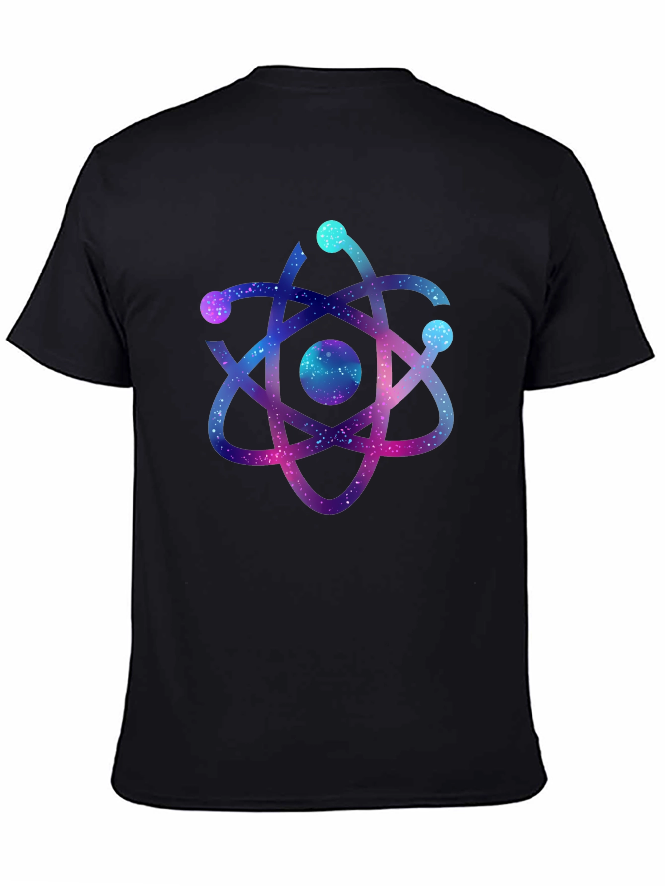 Galaxy Atom Graphic Black T-Shirt