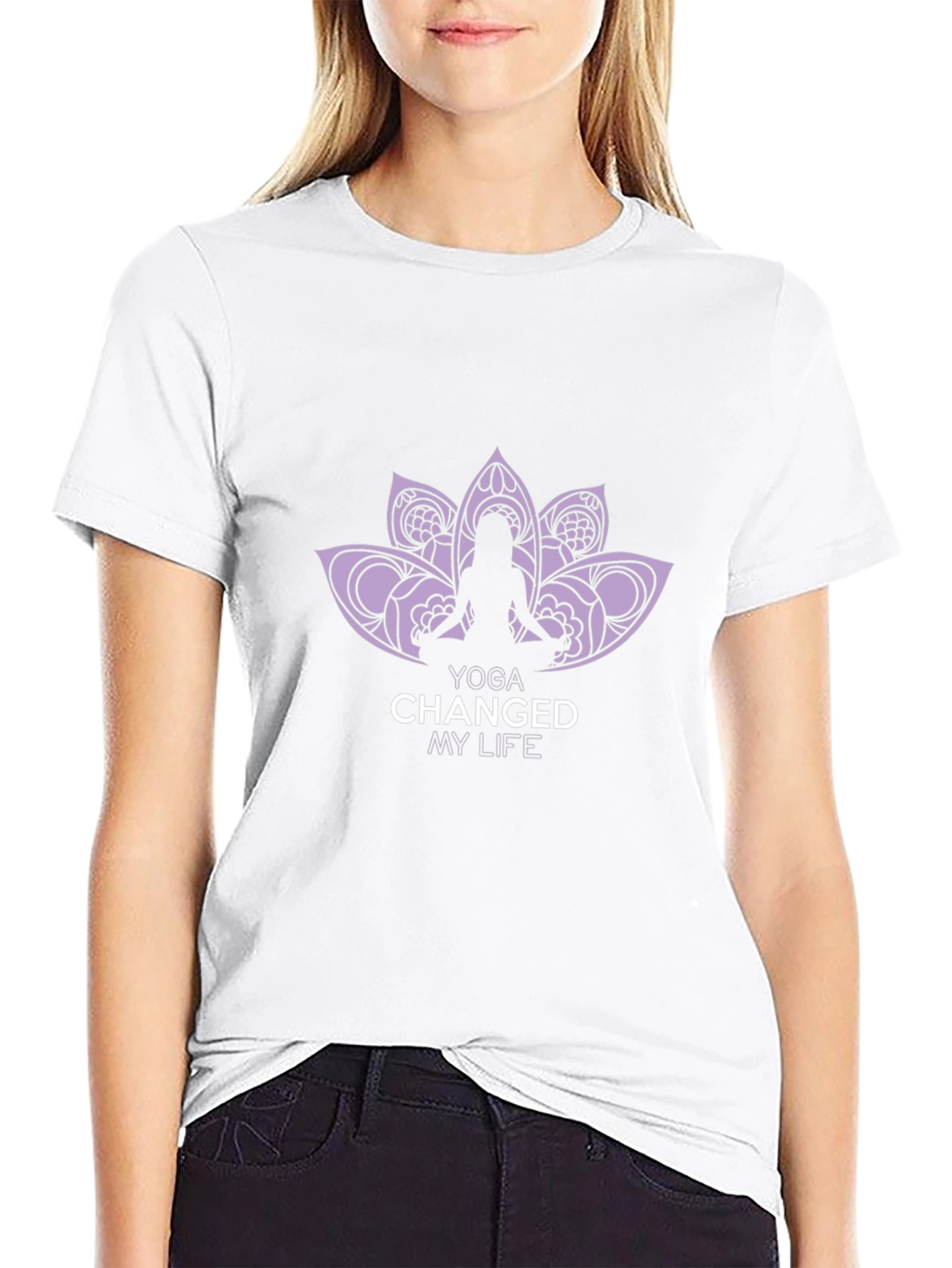 Yoga Changed My Life Black Graphic Tee
