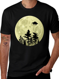 UFO Moon Forest Graphic Tee