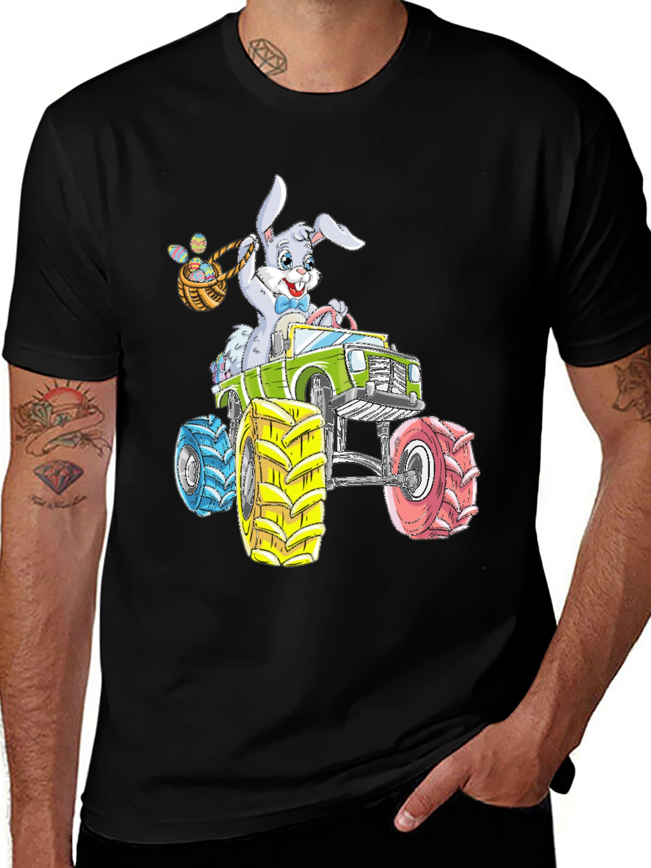 Easter Bunny Monster Truck Graphic Tee