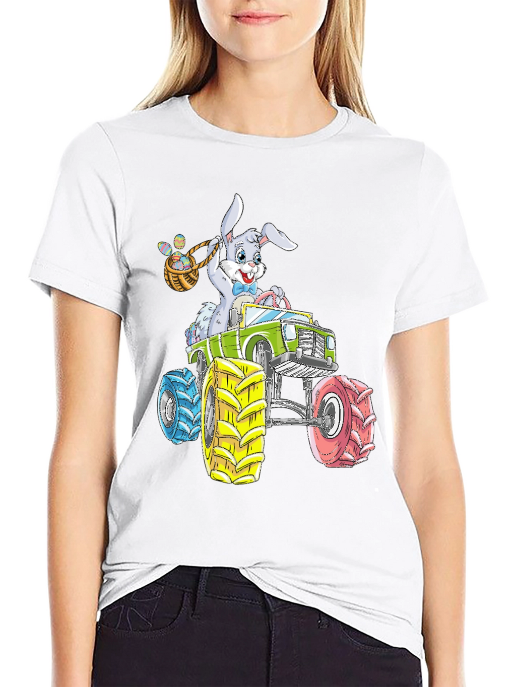 Easter Bunny Monster Truck Graphic Tee