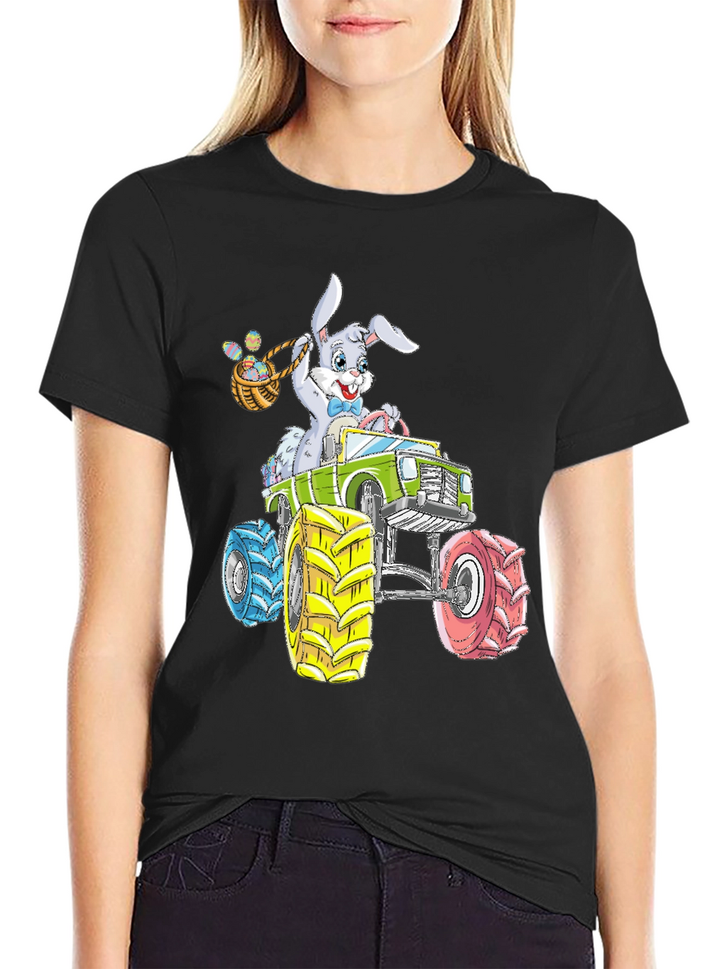 Easter Bunny Monster Truck Graphic Tee