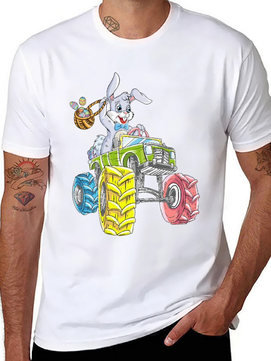 Easter Bunny Monster Truck Graphic Tee