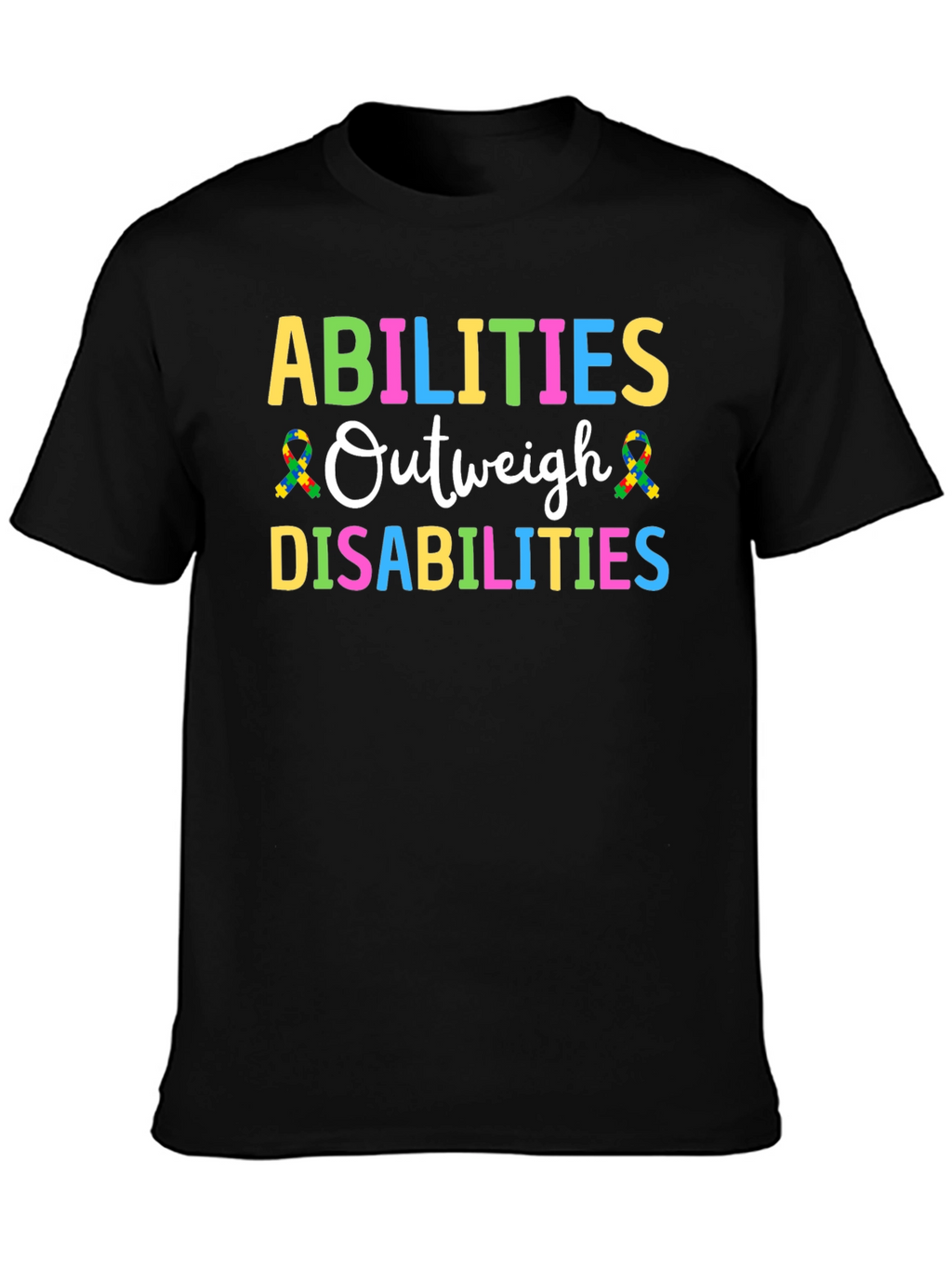 Abilities Outweigh Disabilities Awareness T-Shirt