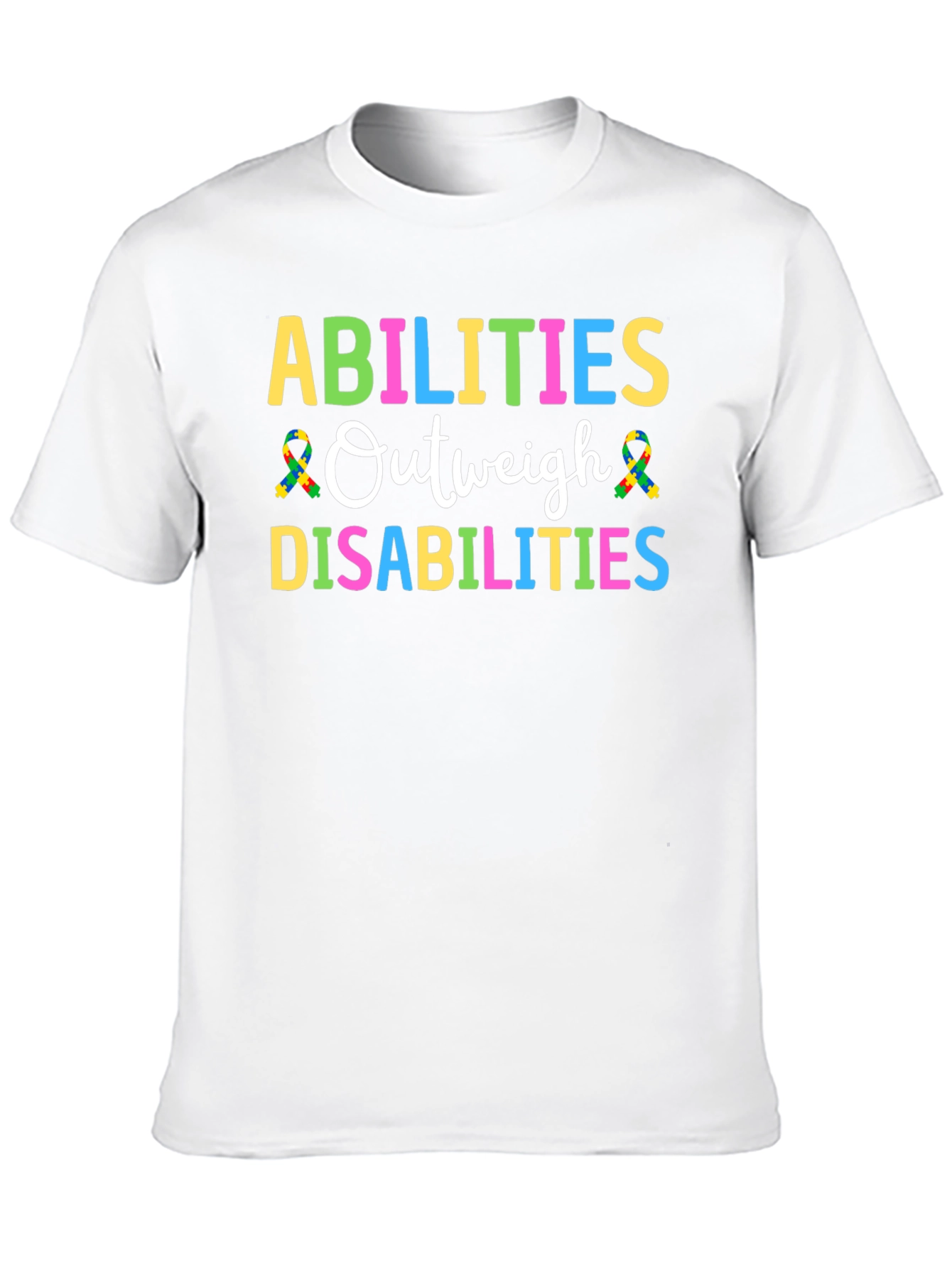 Abilities Outweigh Disabilities Awareness T-Shirt