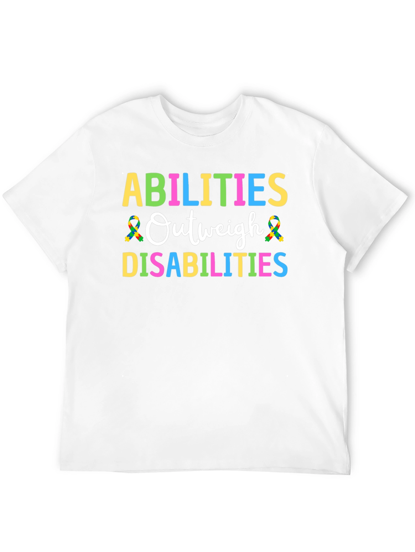 Abilities Outweigh Disabilities Awareness T-Shirt