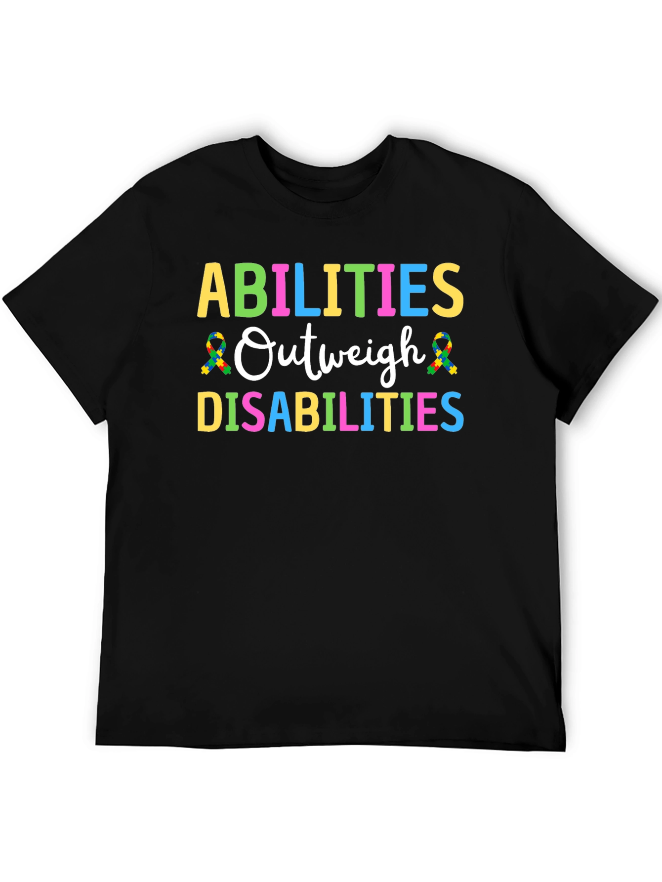 Abilities Outweigh Disabilities Awareness T-Shirt