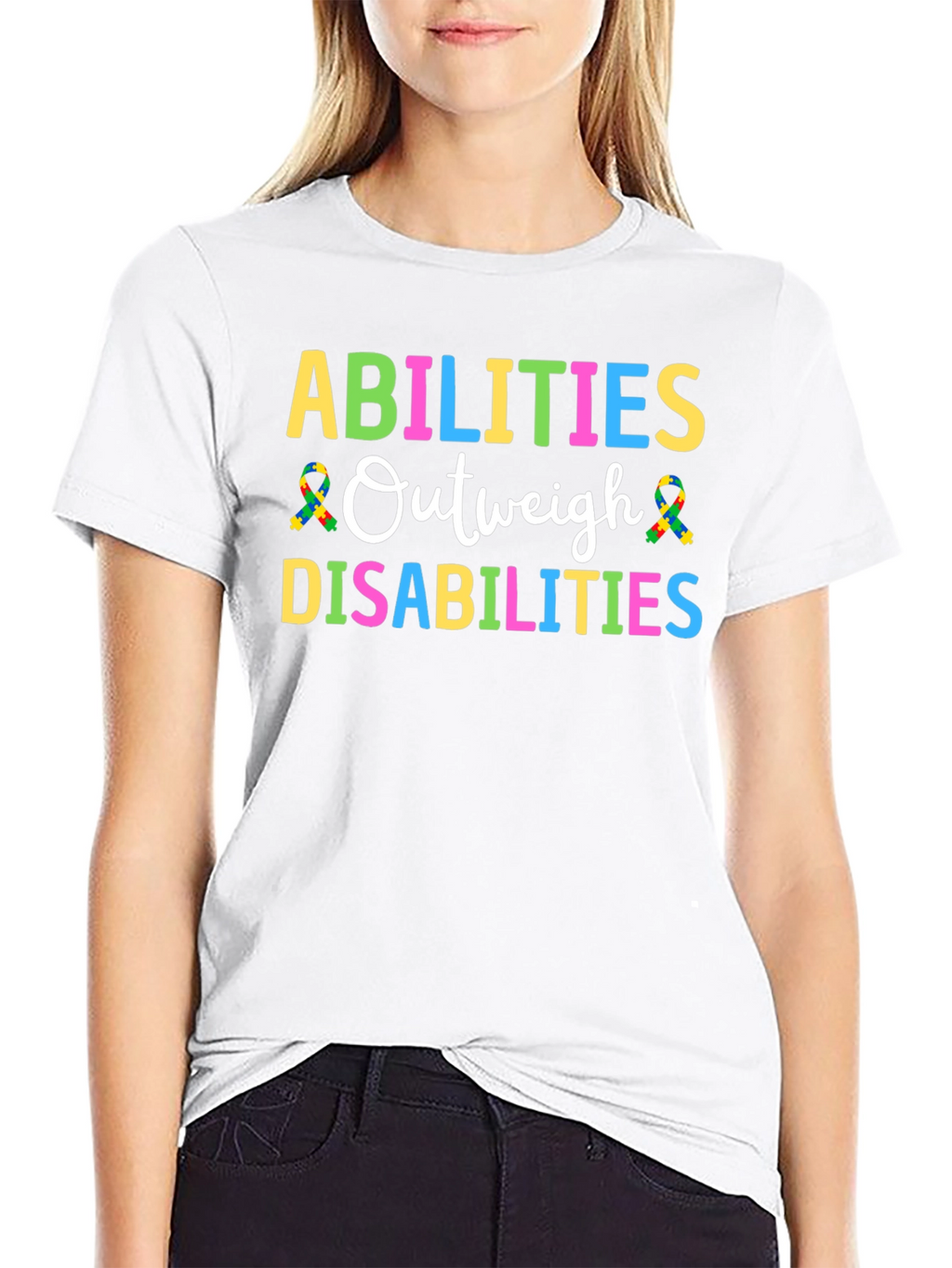 Abilities Outweigh Disabilities Awareness T-Shirt