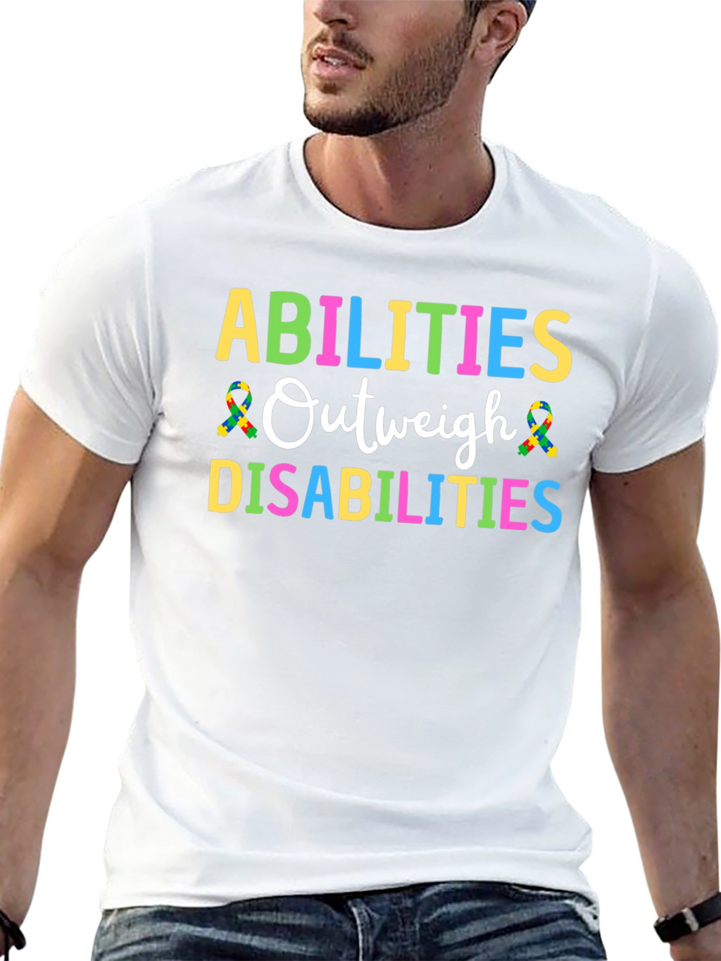 Abilities Outweigh Disabilities Awareness T-Shirt