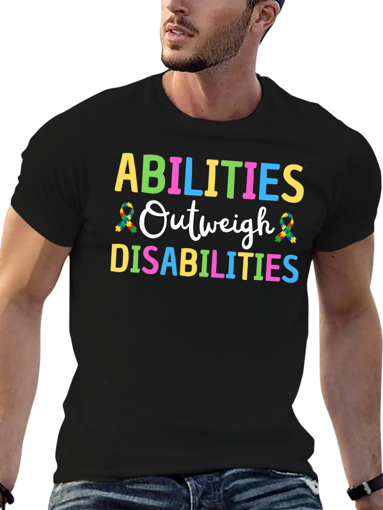 Abilities Outweigh Disabilities Awareness T-Shirt