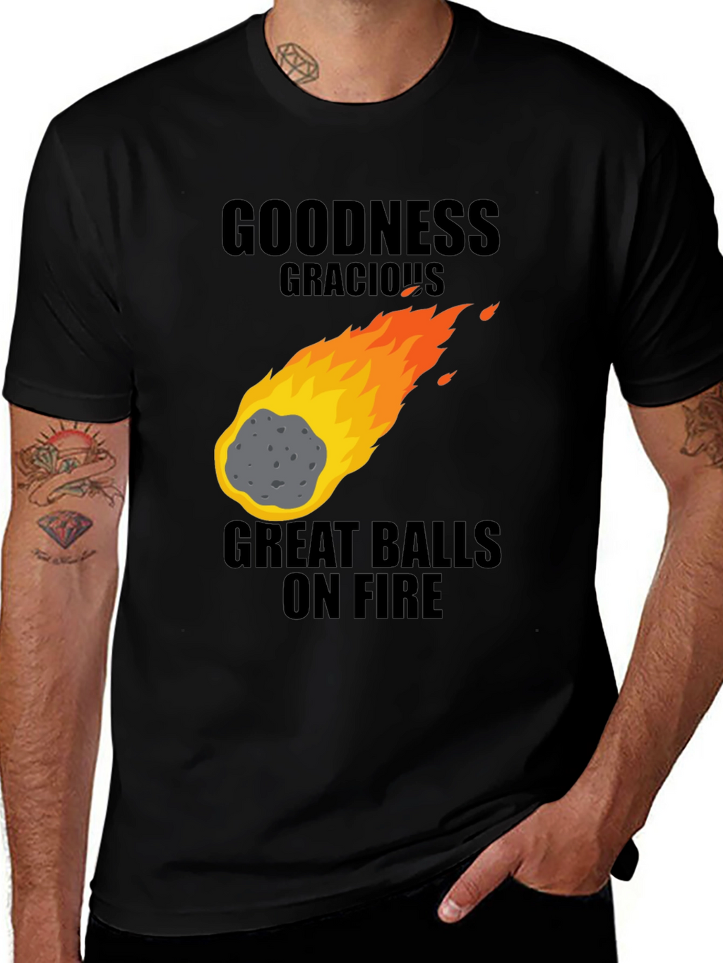 Goodness Gracious Great Balls on Fire Graphic T-Shirt