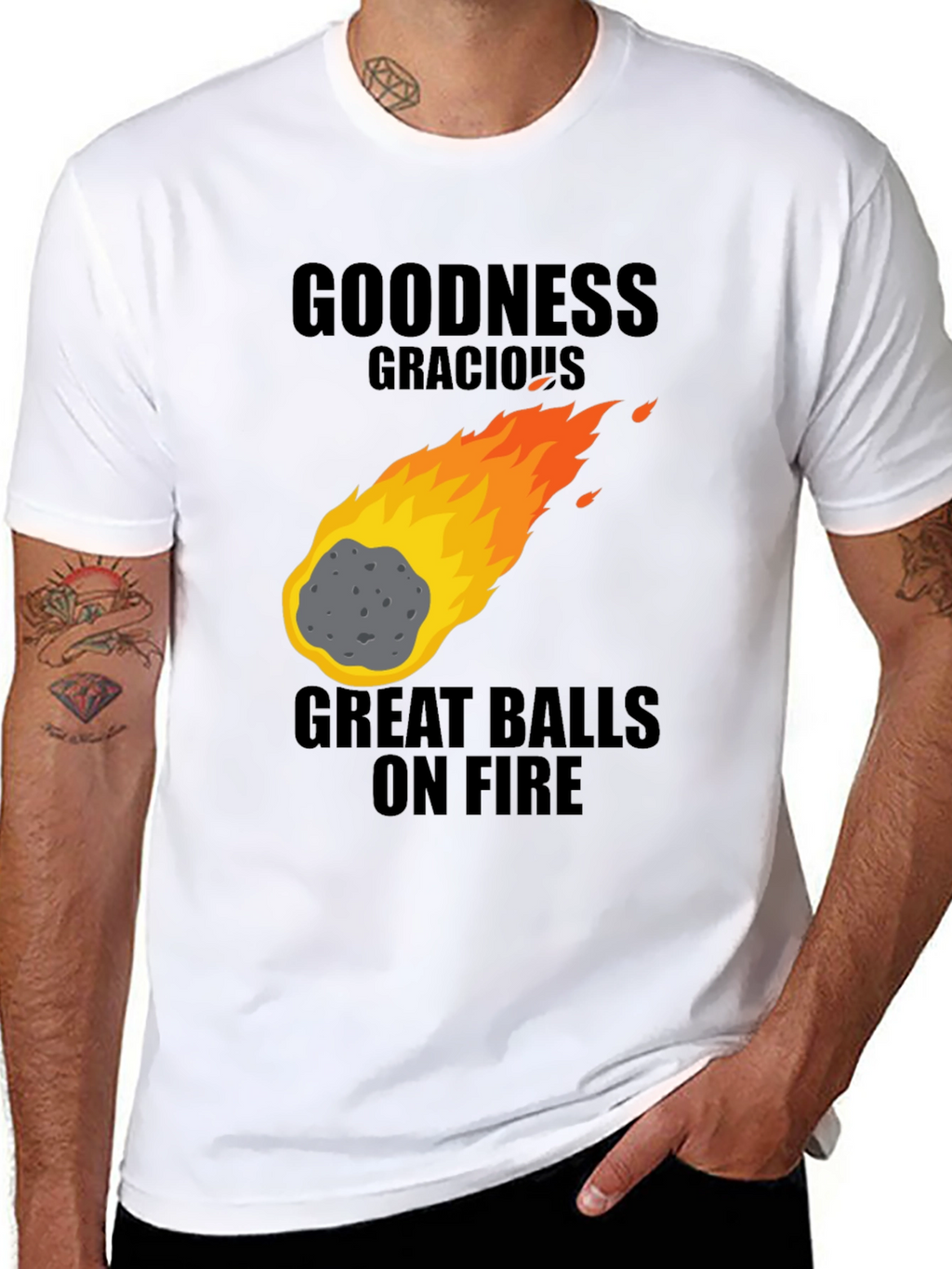 Goodness Gracious Great Balls on Fire Graphic T-Shirt