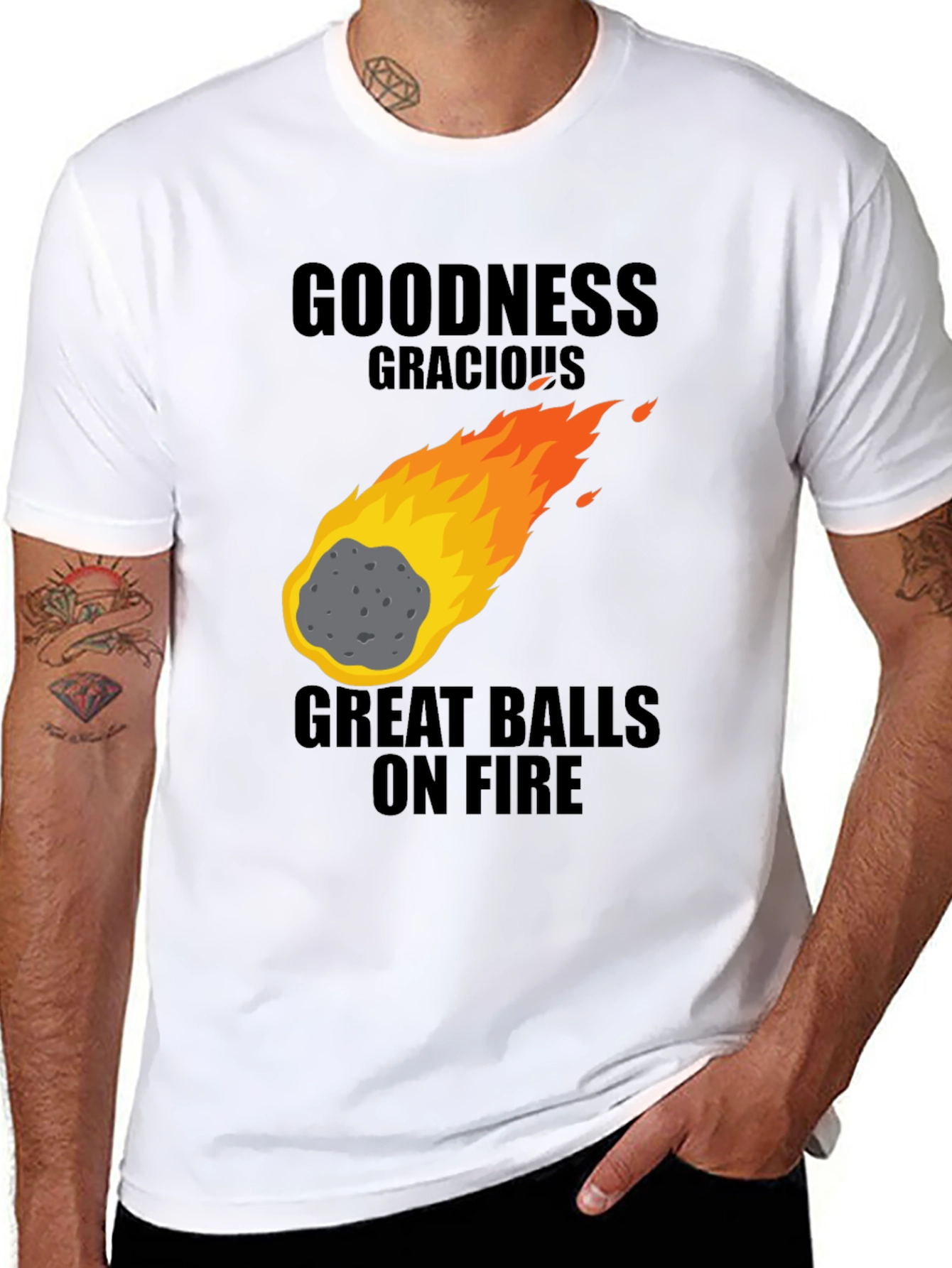 Goodness Gracious Great Balls on Fire Graphic T-Shirt