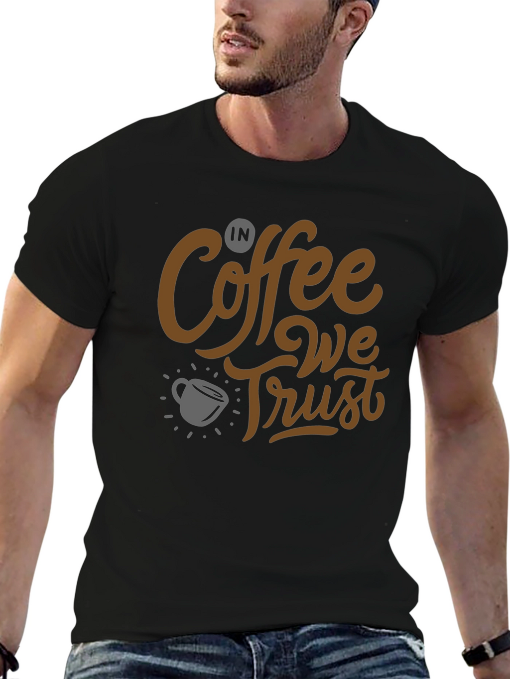 Coffee Lovers T-Shirt: In Coffee We Trust Graphic Tee