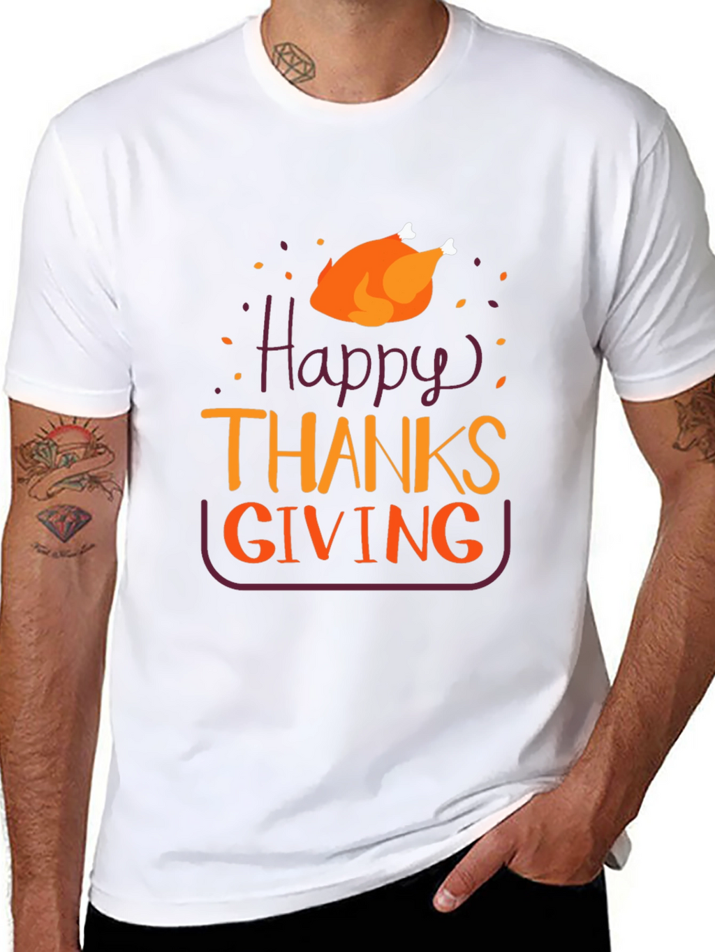 Thanksgiving Turkey Graphic T-Shirt