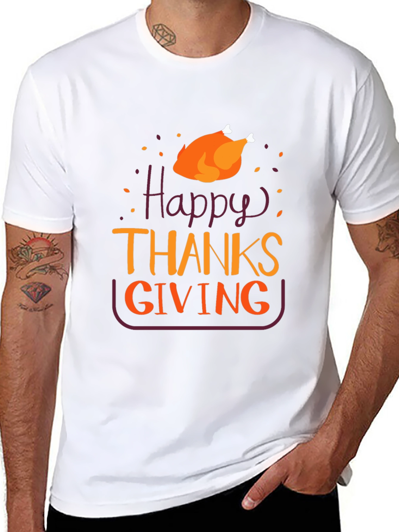 Thanksgiving Turkey Graphic T-Shirt