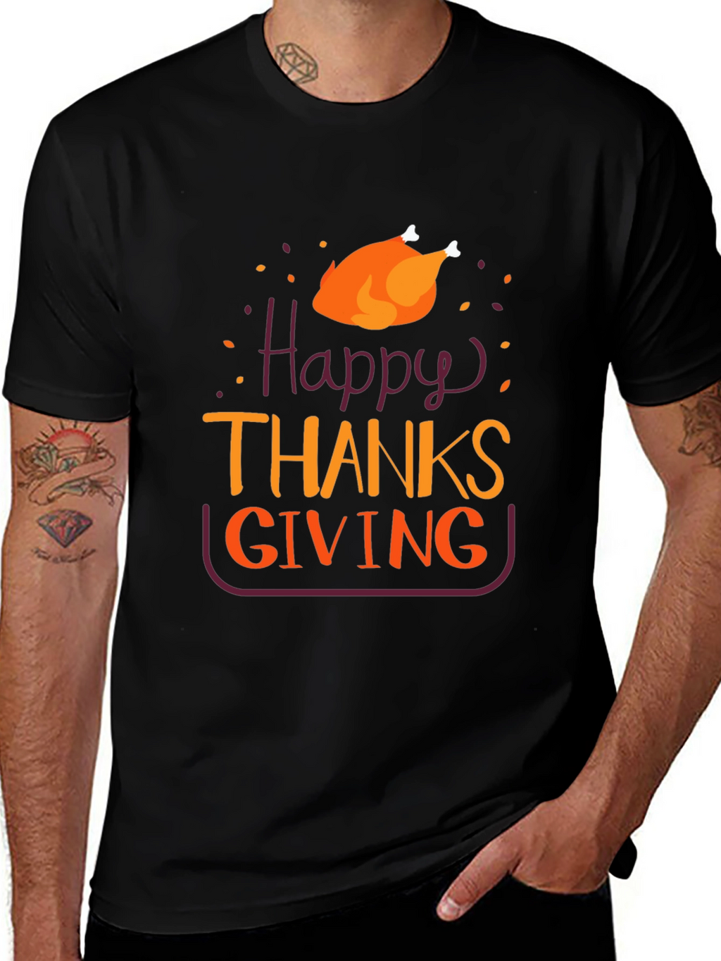 Thanksgiving Turkey Graphic T-Shirt