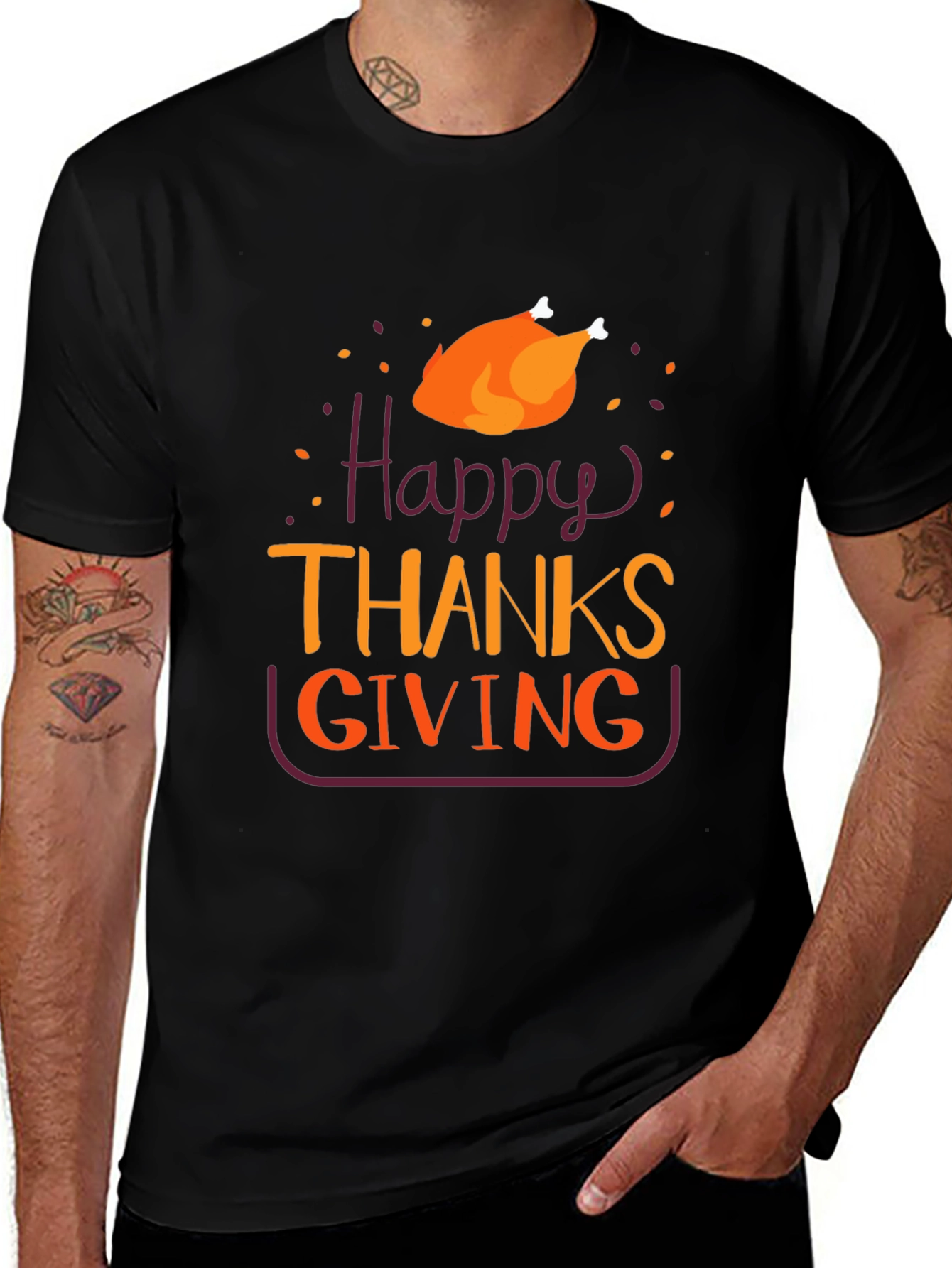 Thanksgiving Turkey Graphic T-Shirt