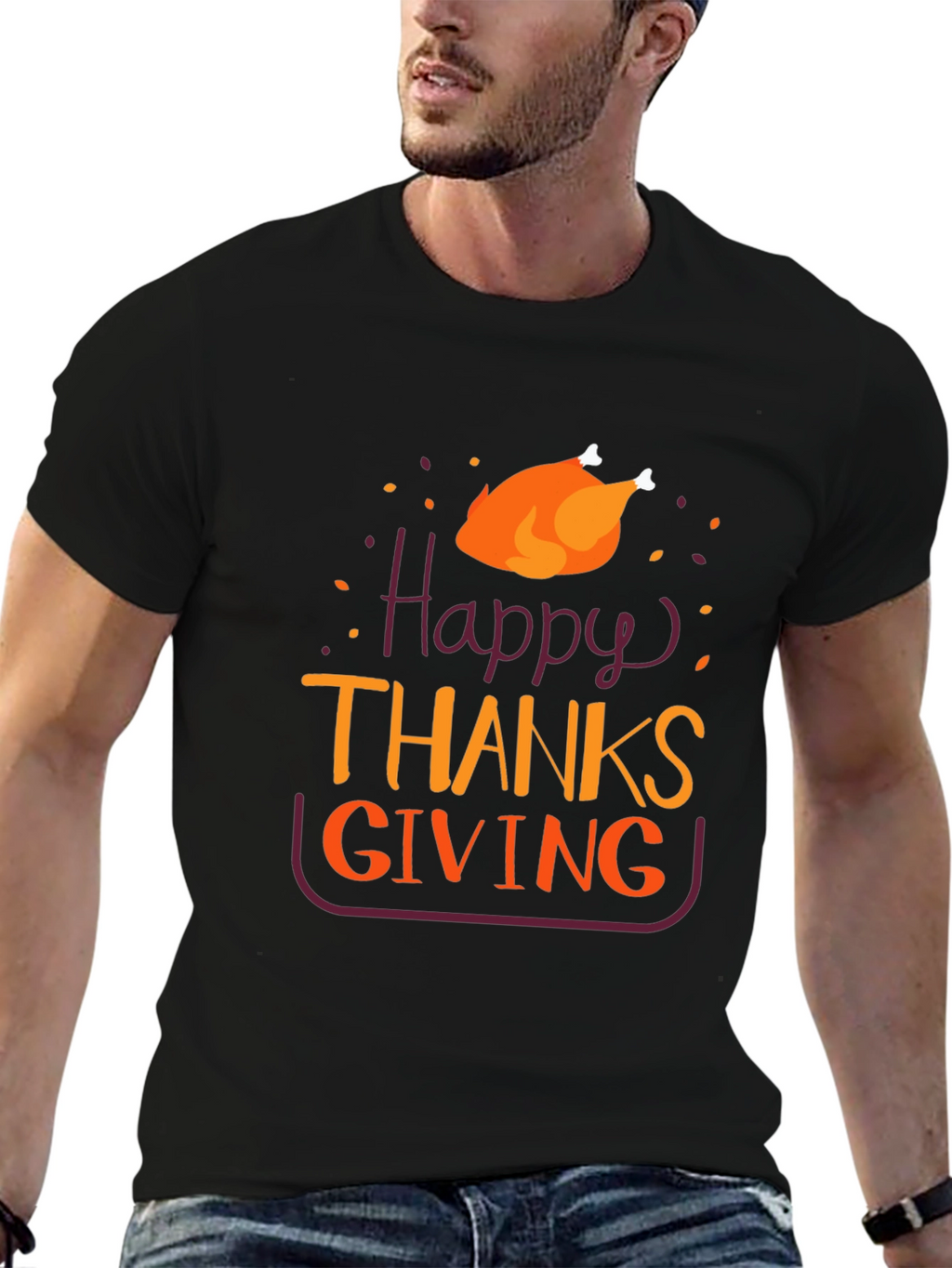 Thanksgiving Turkey Graphic T-Shirt