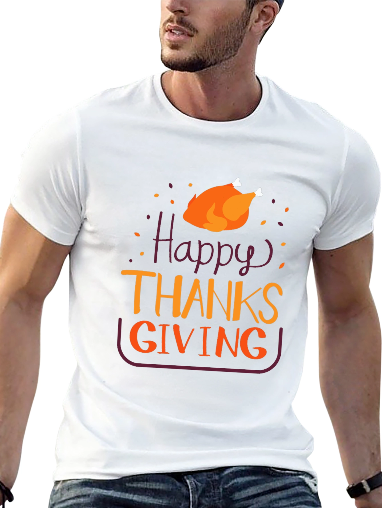 Thanksgiving Turkey Graphic T-Shirt