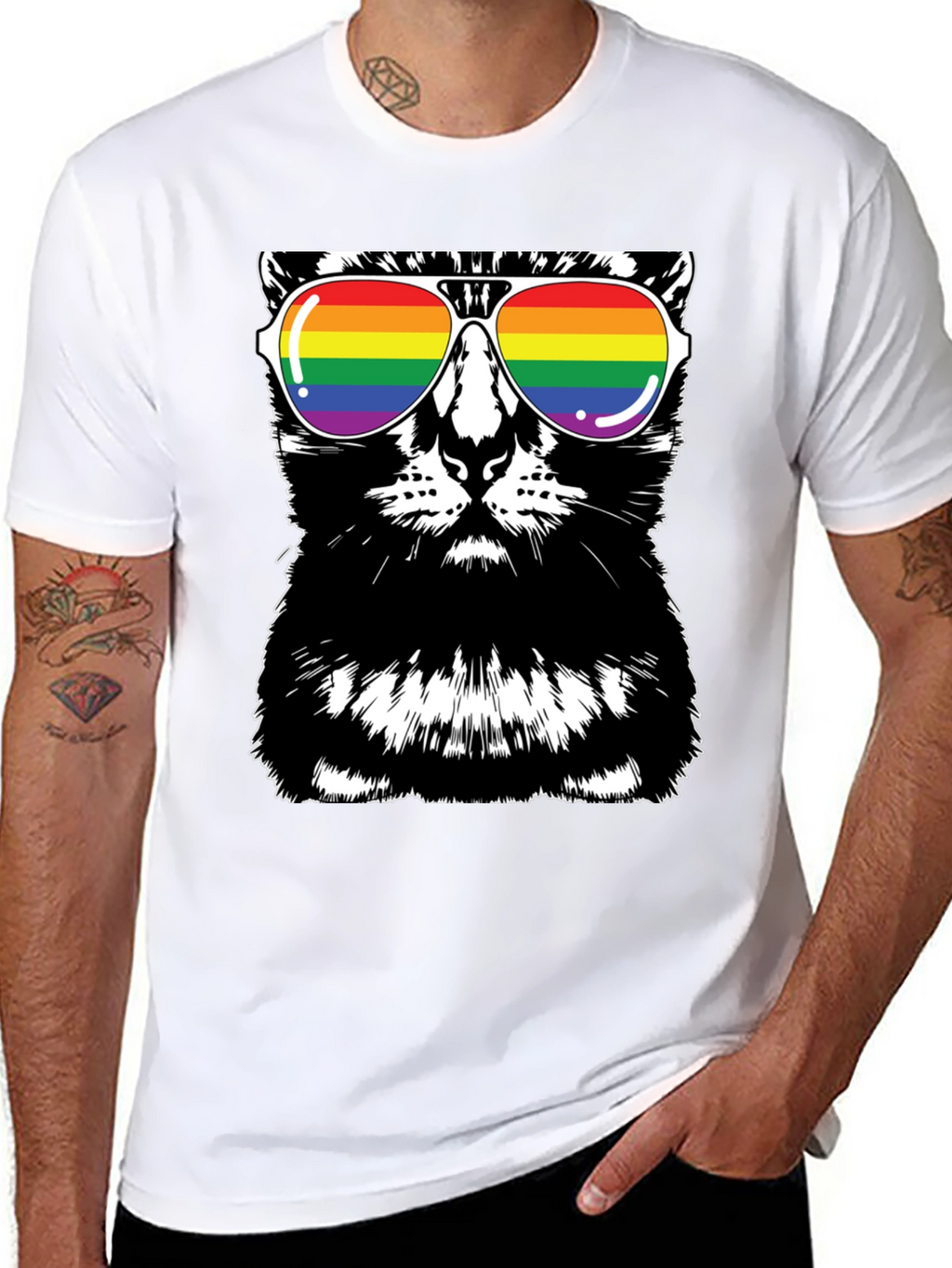 Cool Cat LGBTQ Pride T-Shirt