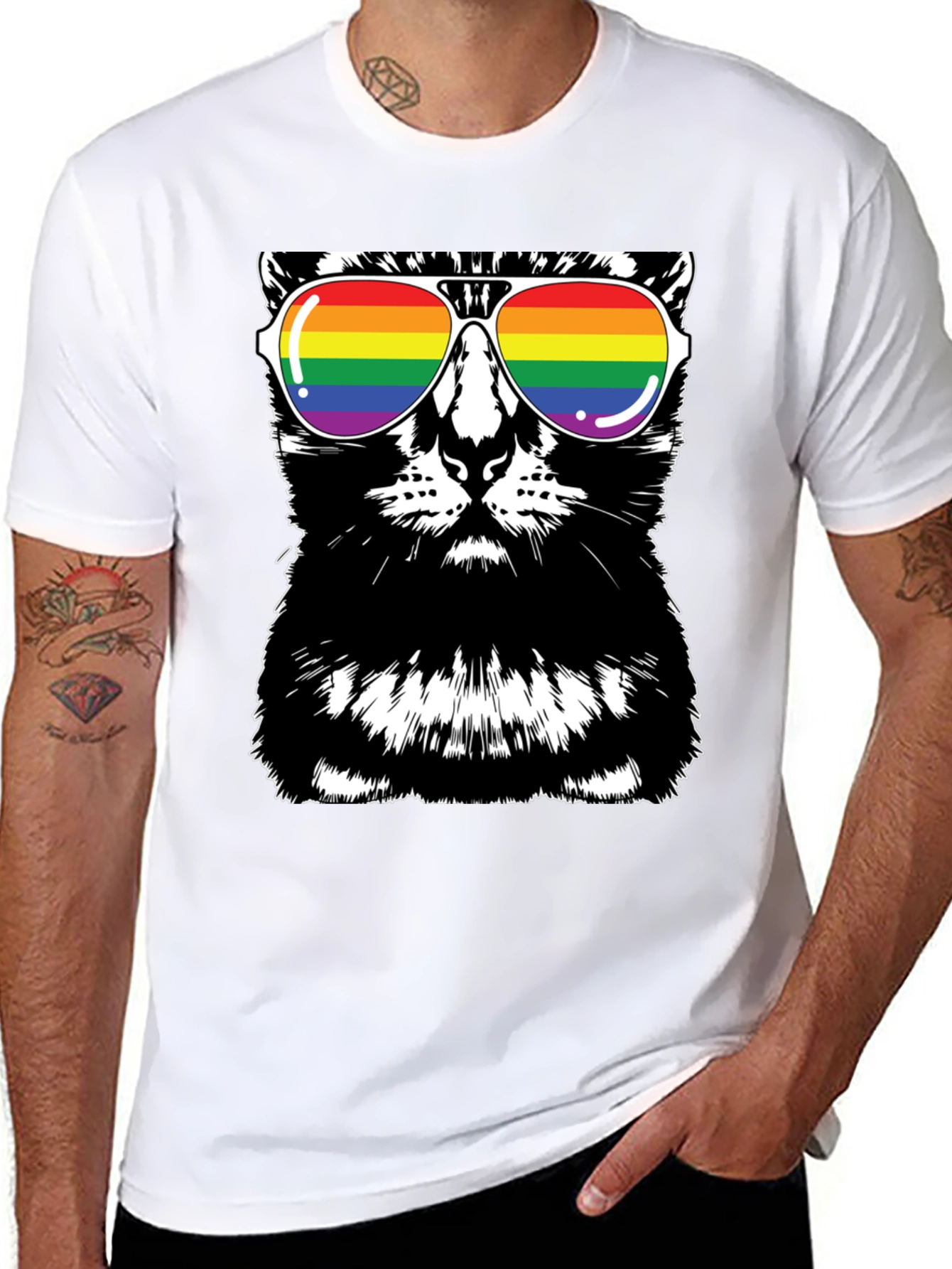 Cool Cat LGBTQ Pride T-Shirt