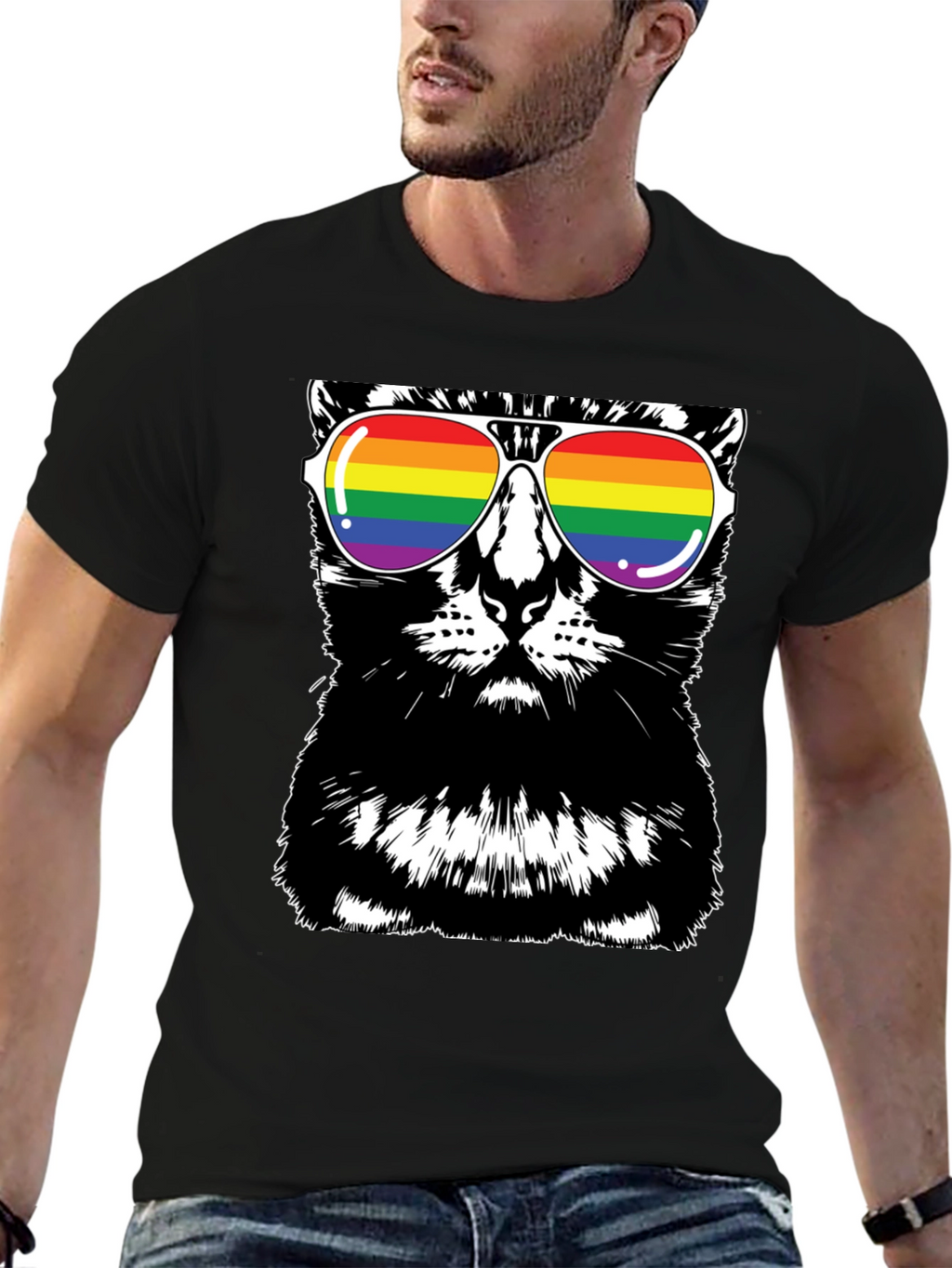 Cool Cat LGBTQ Pride T-Shirt
