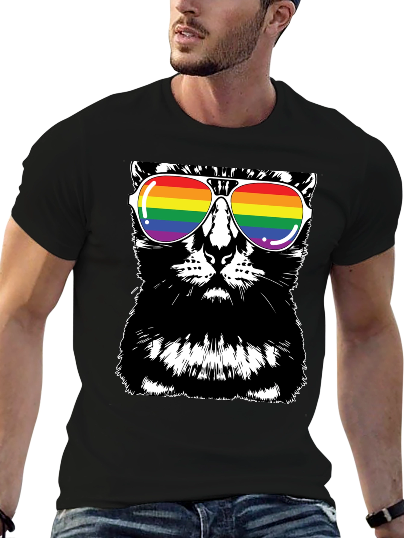 Cool Cat LGBTQ Pride T-Shirt