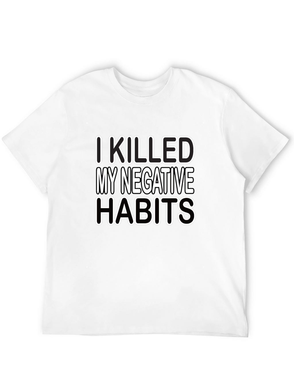 I Killed My Negative Habits Graphic Tee - Black