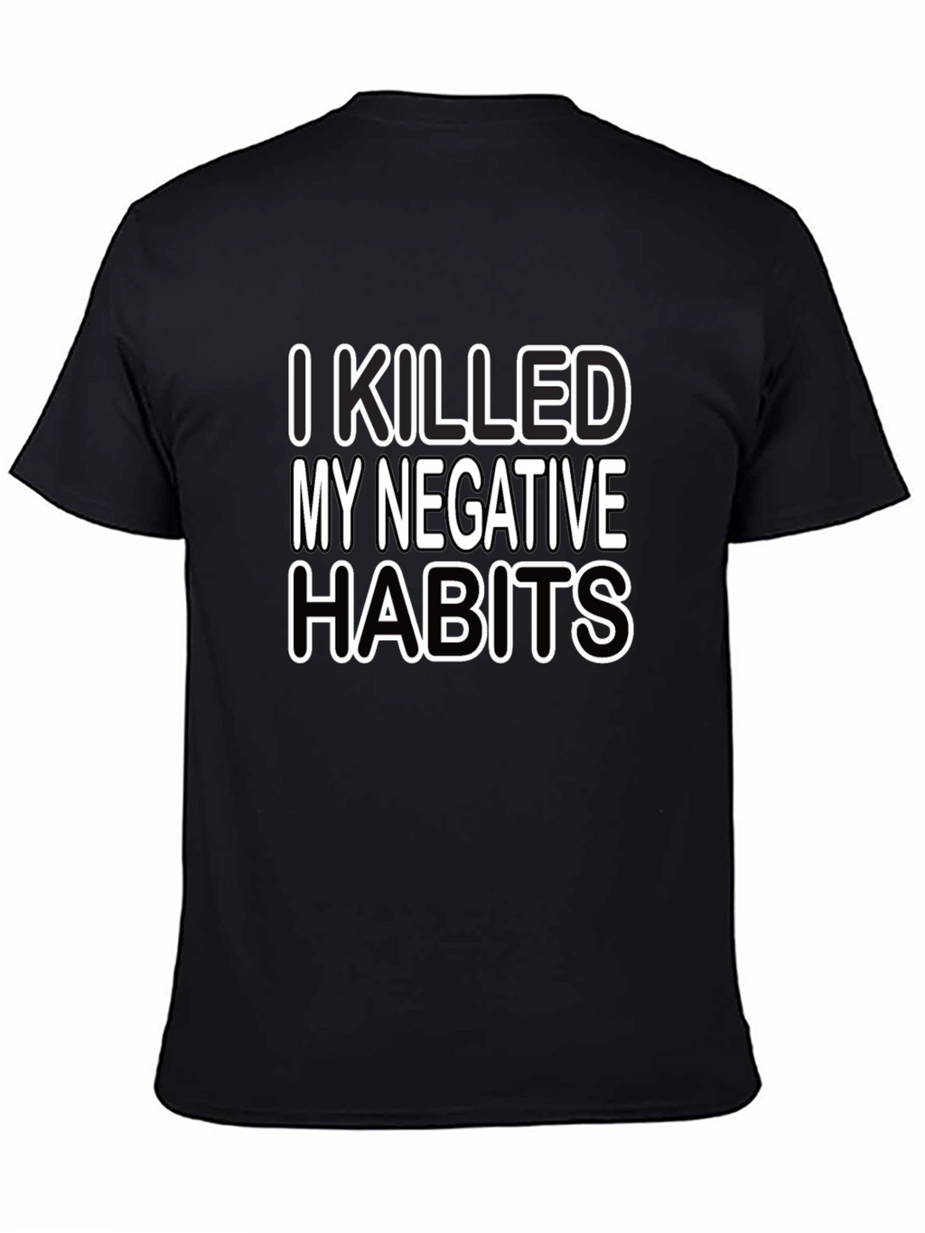 I Killed My Negative Habits Graphic Tee - Black