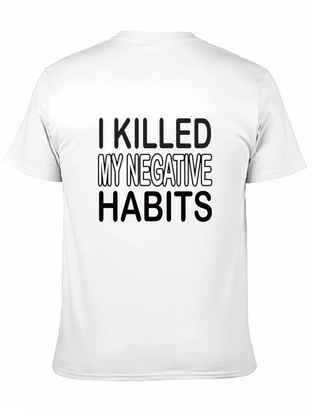 I Killed My Negative Habits Graphic Tee - Black