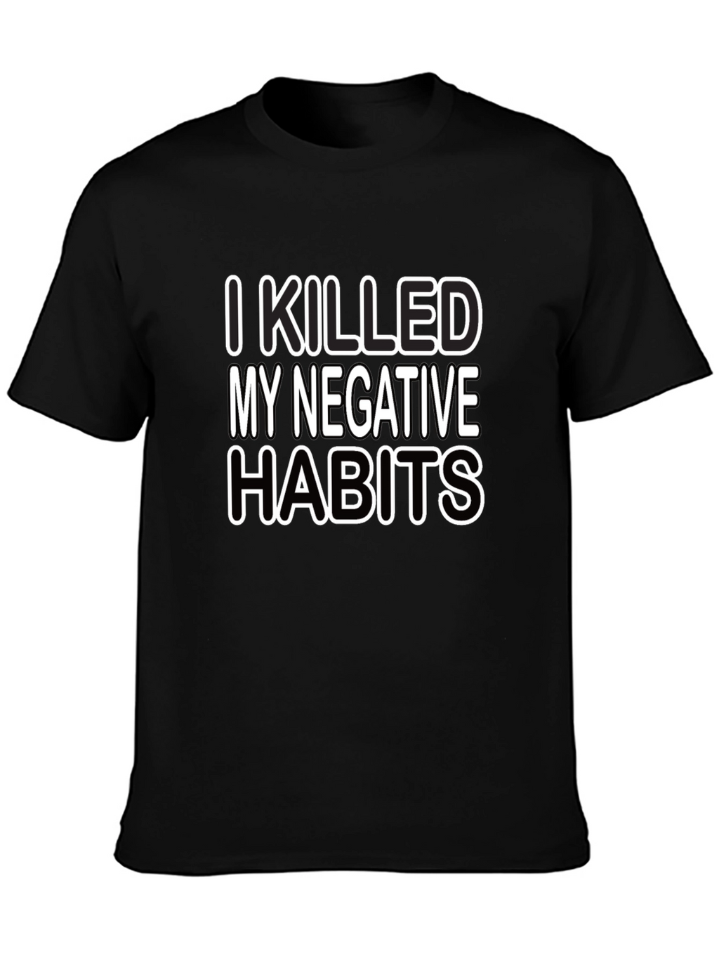 I Killed My Negative Habits Graphic Tee - Black
