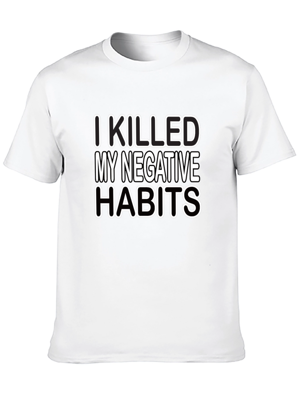 I Killed My Negative Habits Graphic Tee - Black