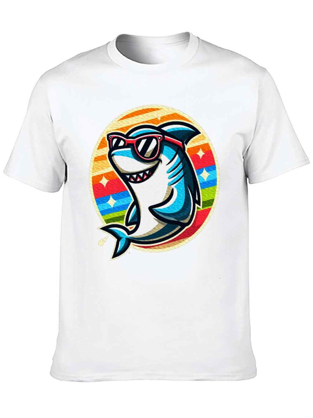 Cool Shark Graphic Tee - Retro Style