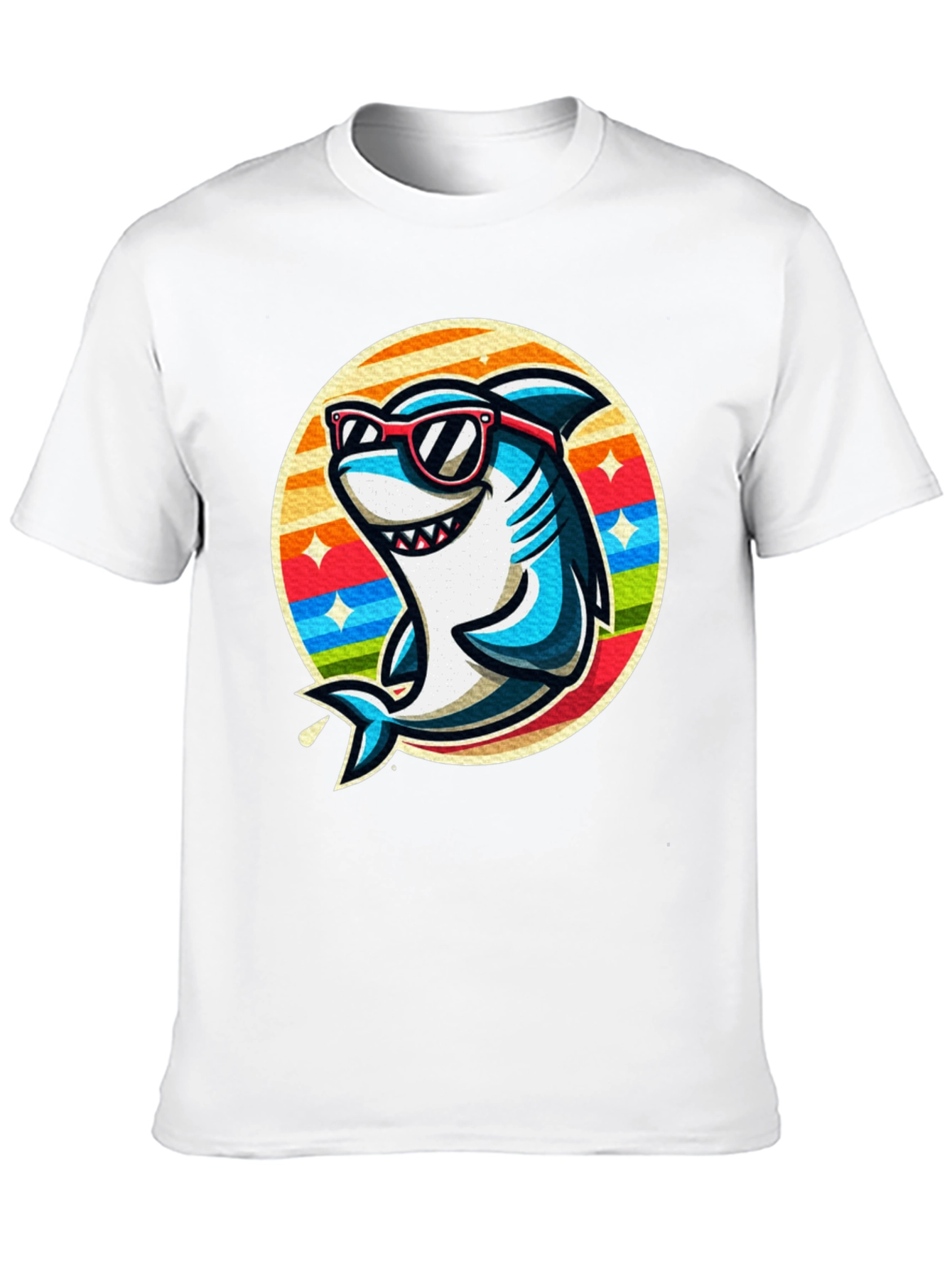 Cool Shark Graphic Tee - Retro Style