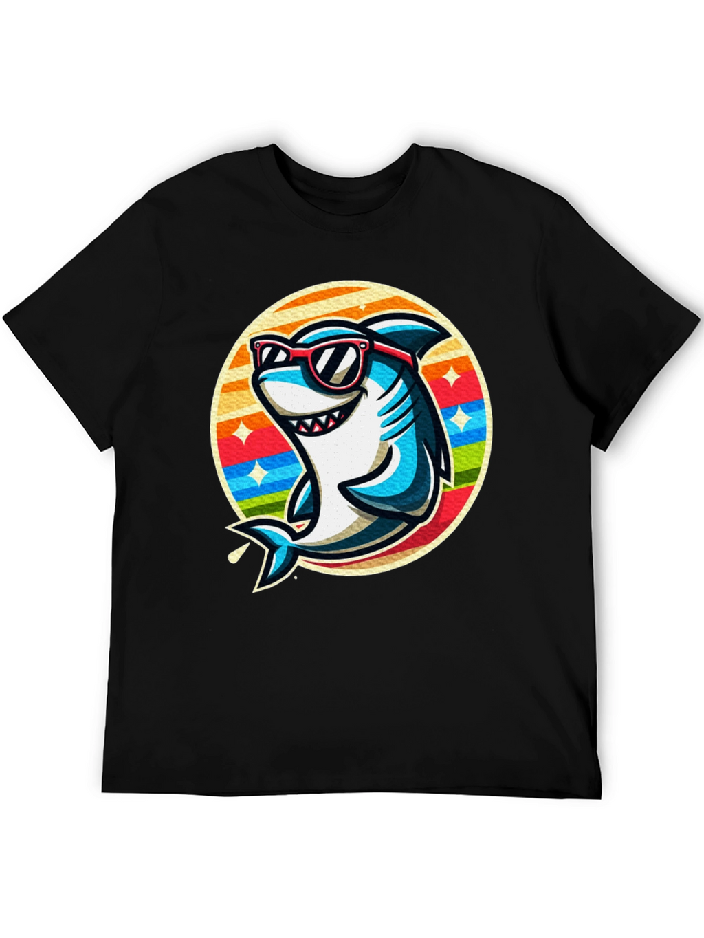 Cool Shark Graphic Tee - Retro Style