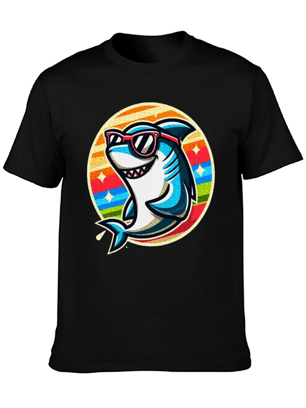 Cool Shark Graphic Tee - Retro Style