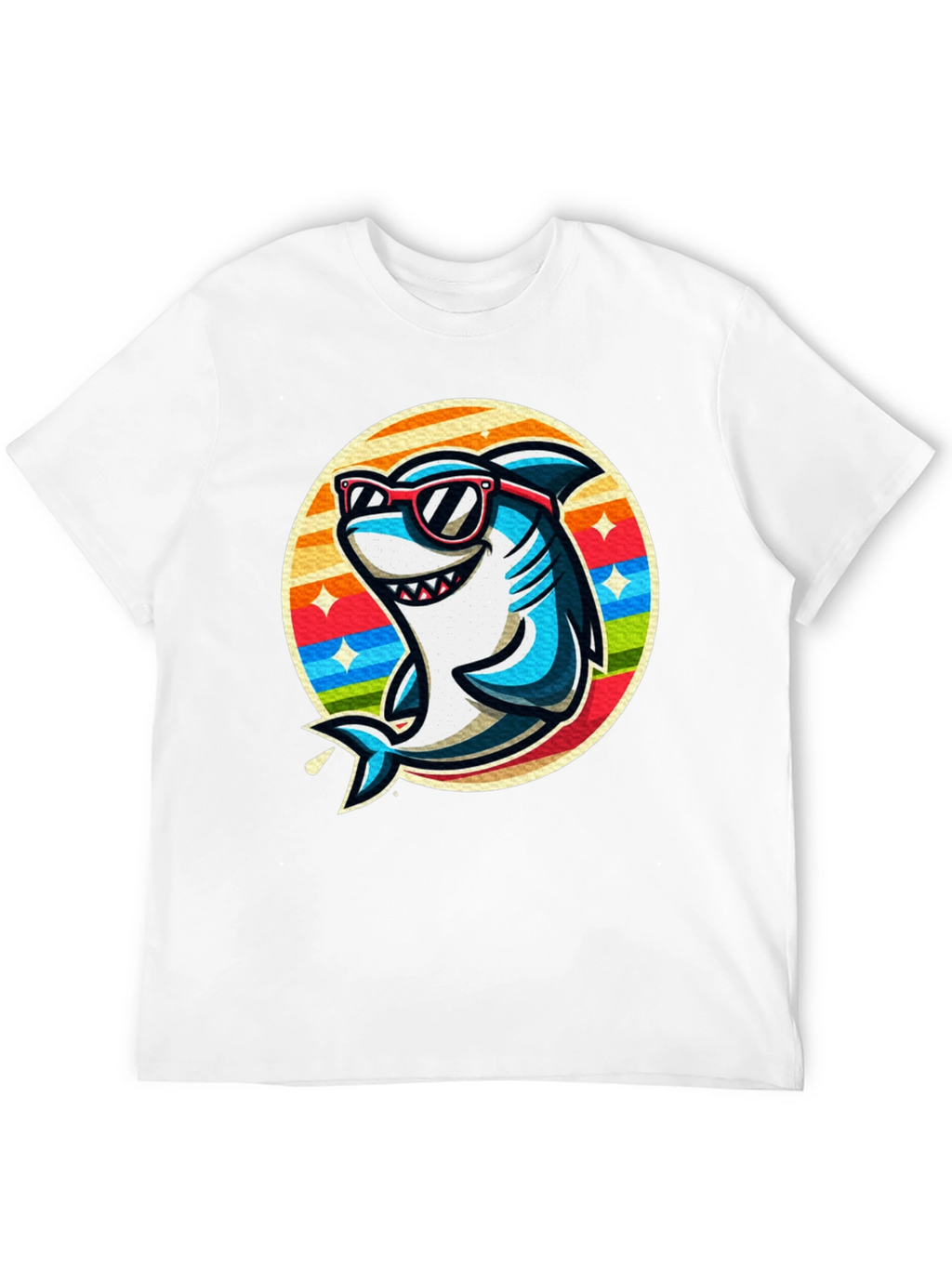 Cool Shark Graphic Tee - Retro Style