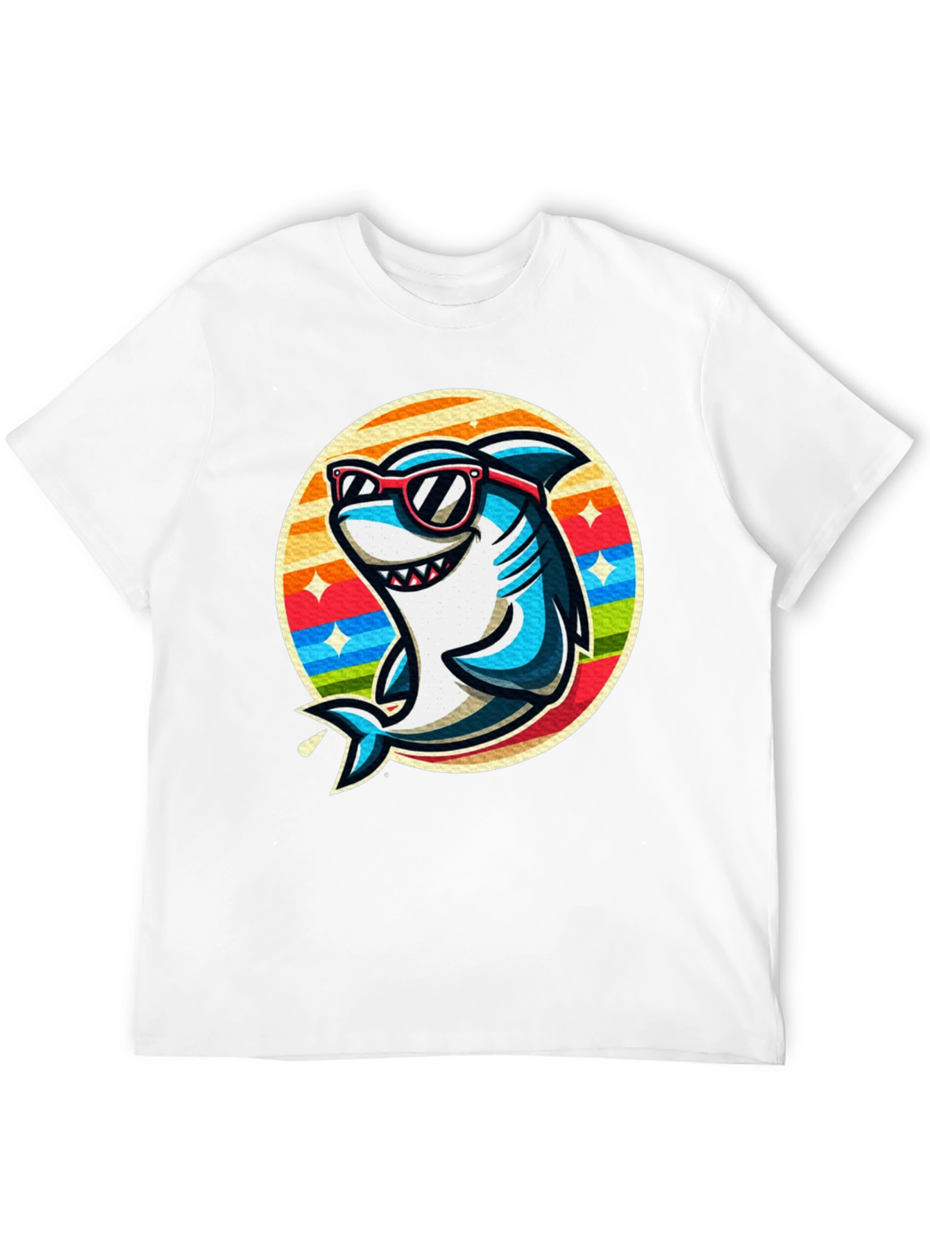 Cool Shark Graphic Tee - Retro Style