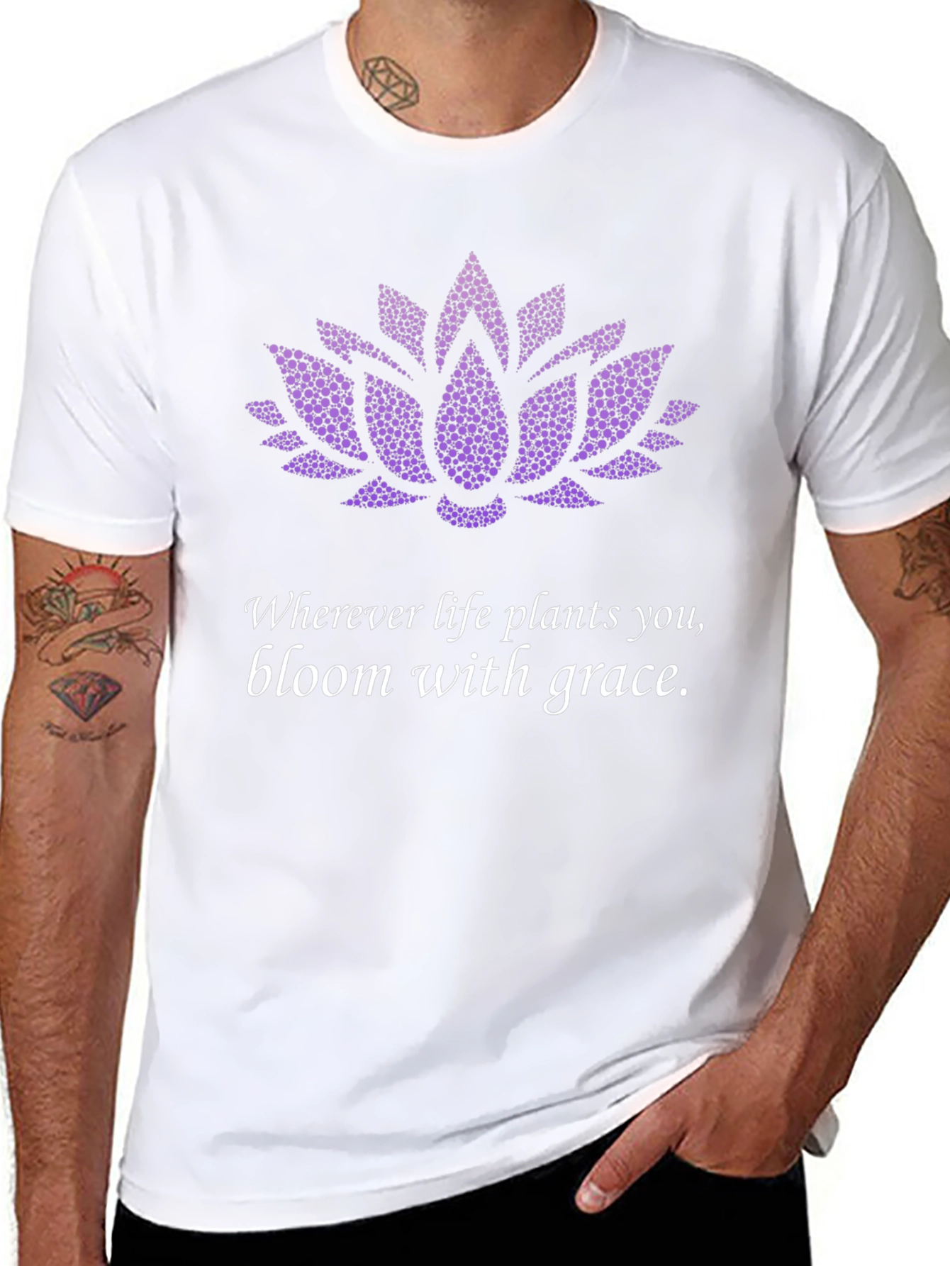Bloom with Grace Black T-Shirt