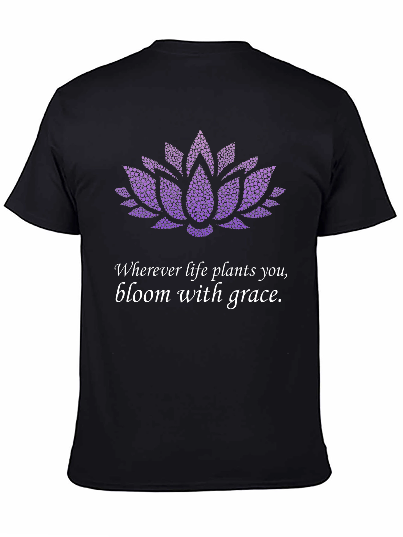 Bloom with Grace Black T-Shirt